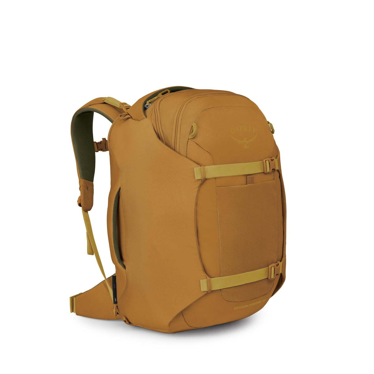 Osprey Sojourn Porter Travel Pack-46L in Barley Brown — front view # color_Barley Brown