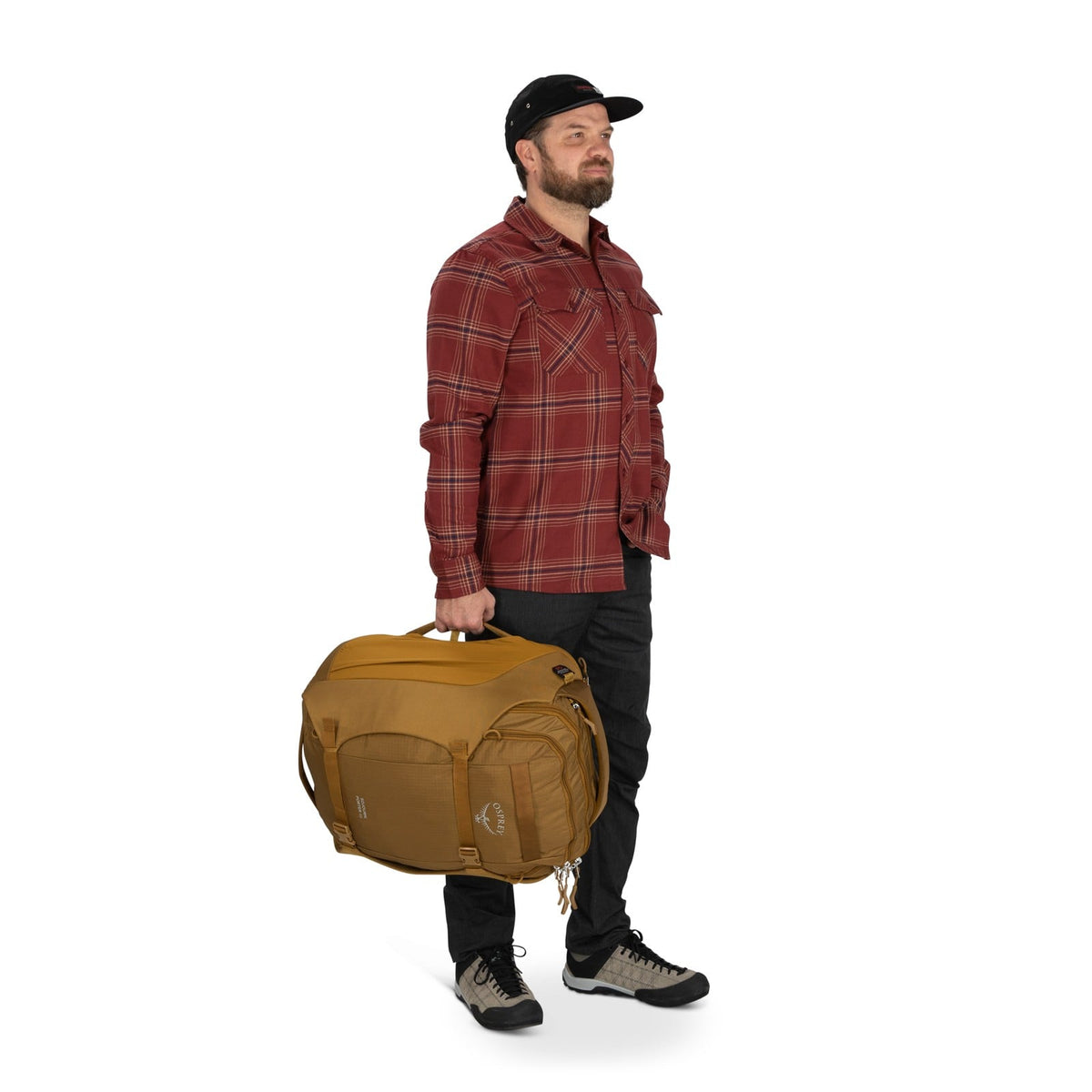 Osprey Sojourn Porter Travel Pack-46L in Brindle Brown Heather — lifestyle