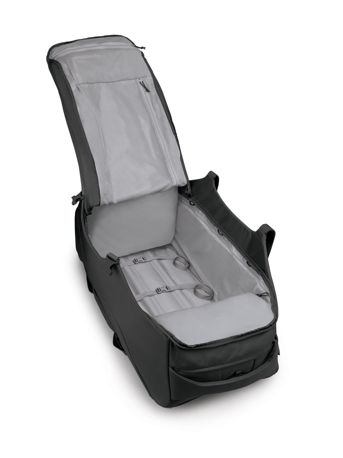 Osprey Sojourn Shuttle Wheeled Duffel 36"/130L in Black — angle view 2 # color_Black