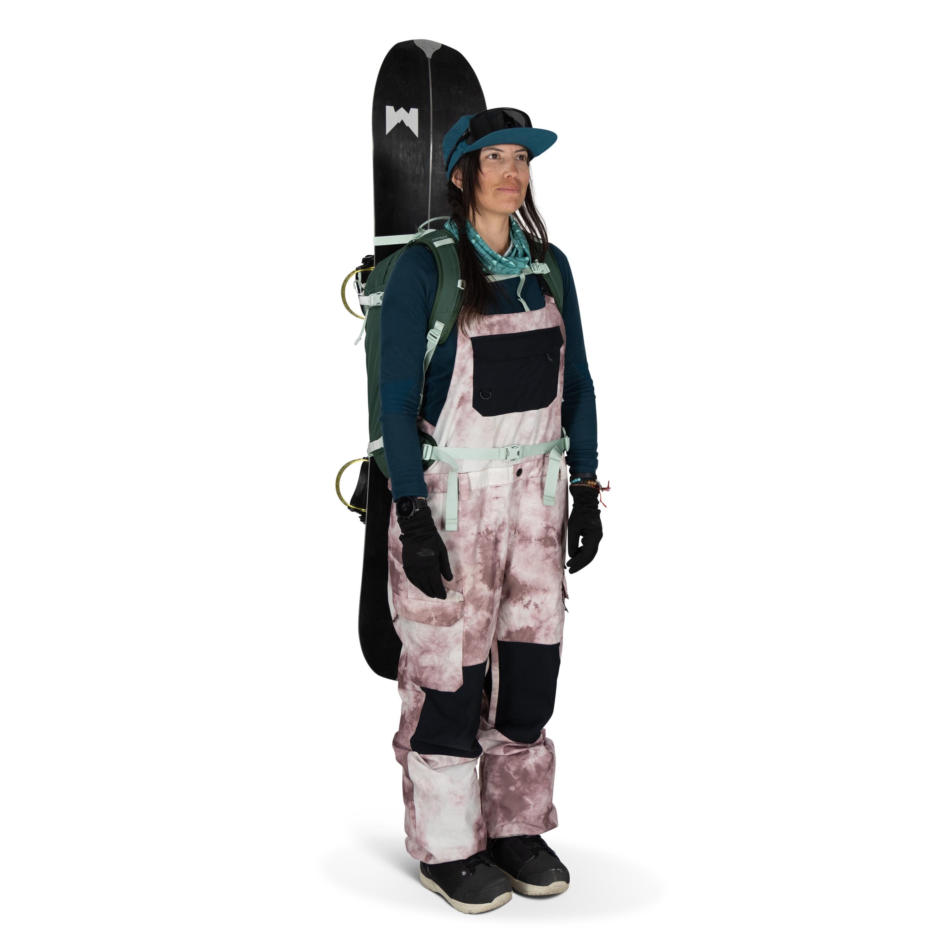 Osprey Sopris 32 Women's Ski & Snowboard Backpack 32L in Tundra Green-Green Canopy — detail view 4