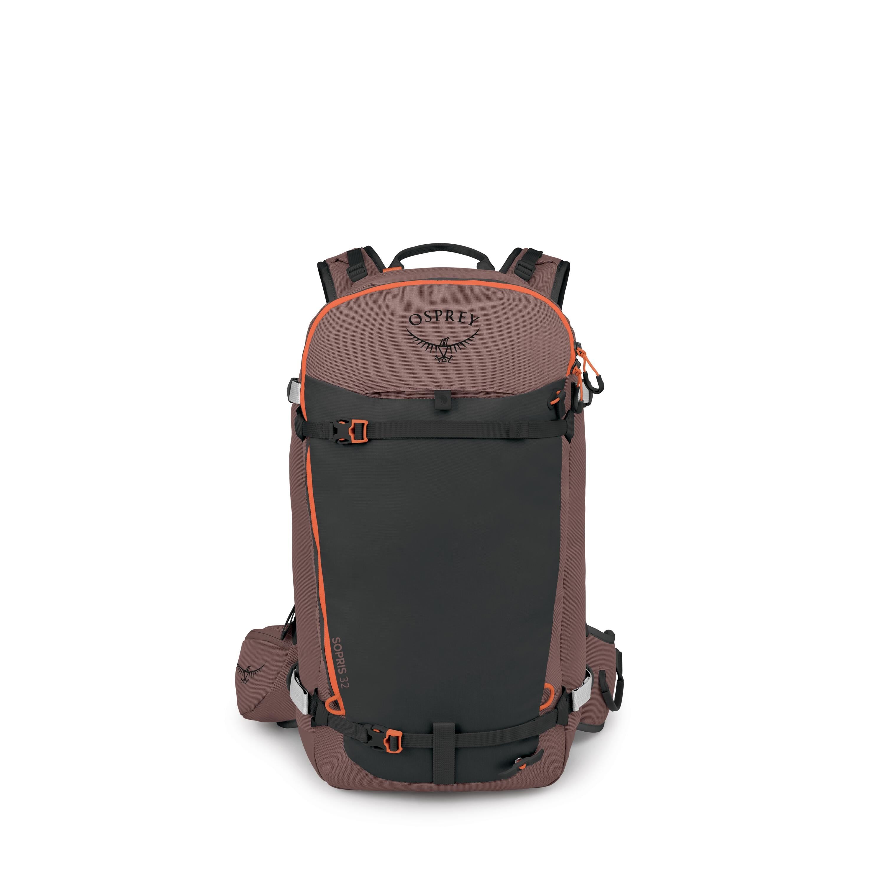 Osprey Sopris 32 Women's Ski & Snowboard Backpack 32L in Magma Brown-Raven Black — front view
