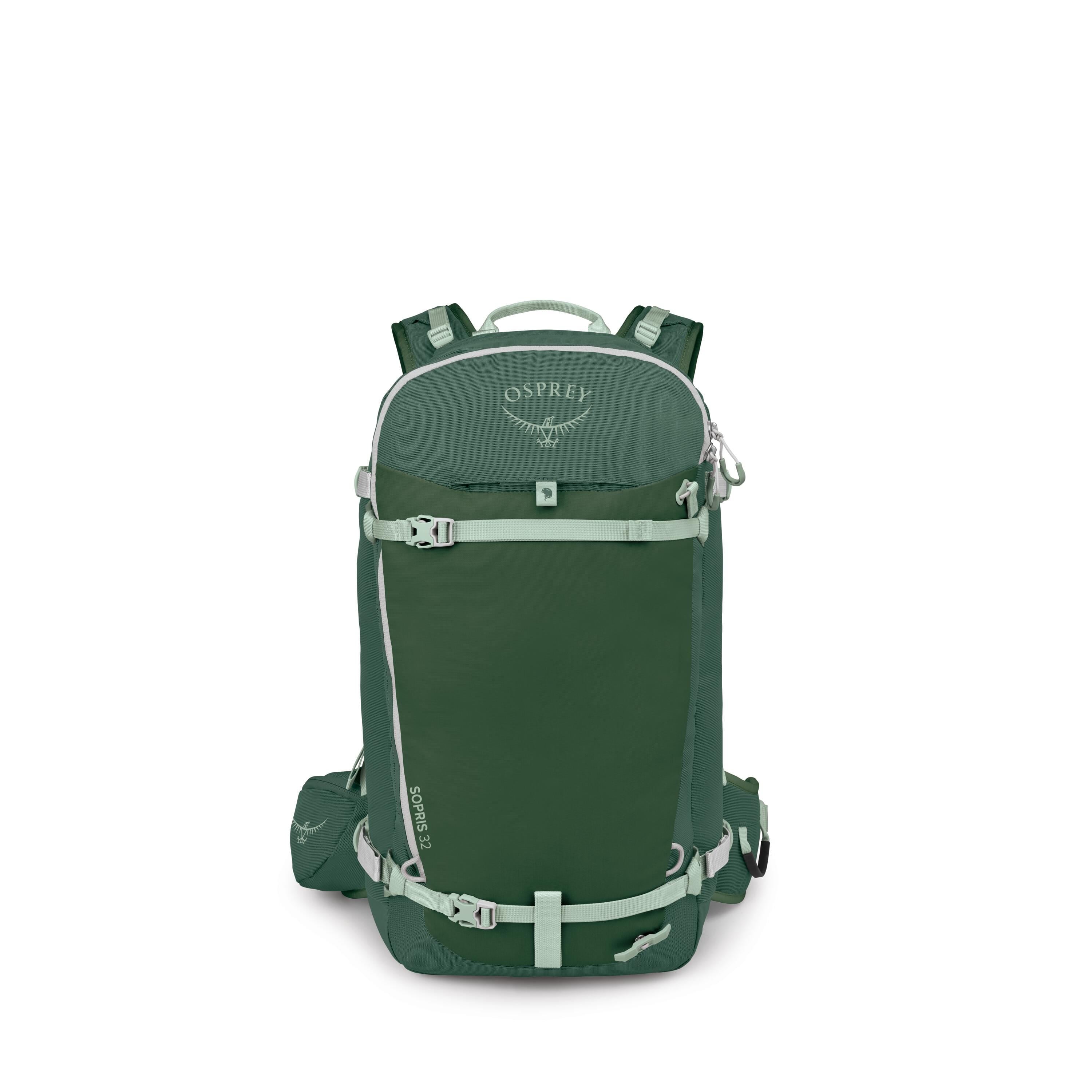 Osprey Sopris 32 Women's Ski & Snowboard Backpack 32L in Tundra Green-Green Canopy — front view