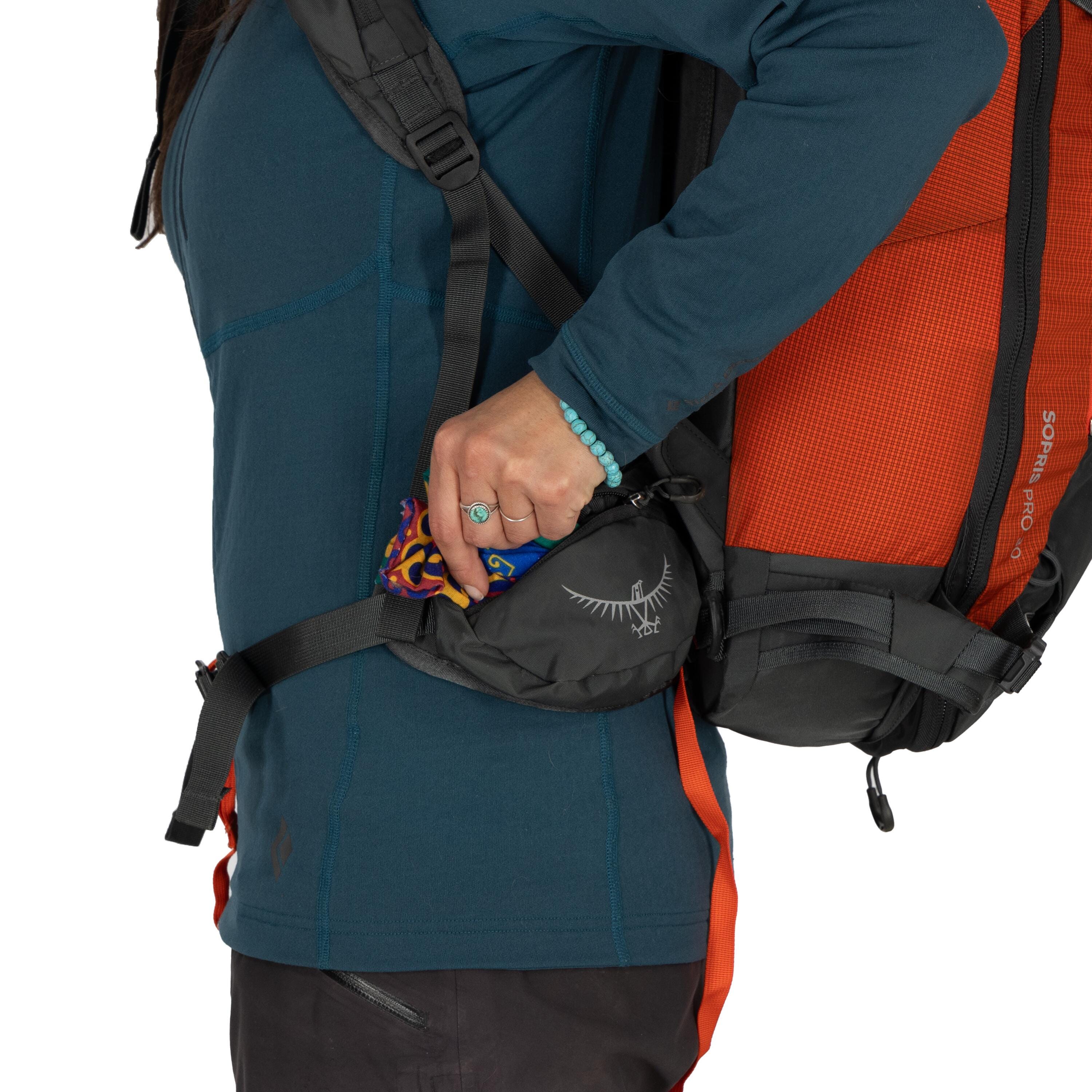 Osprey Sopris Pro 30 Women's Airbag Ski & Snowboard Backpack 30L in Mars Orange — detail view 2