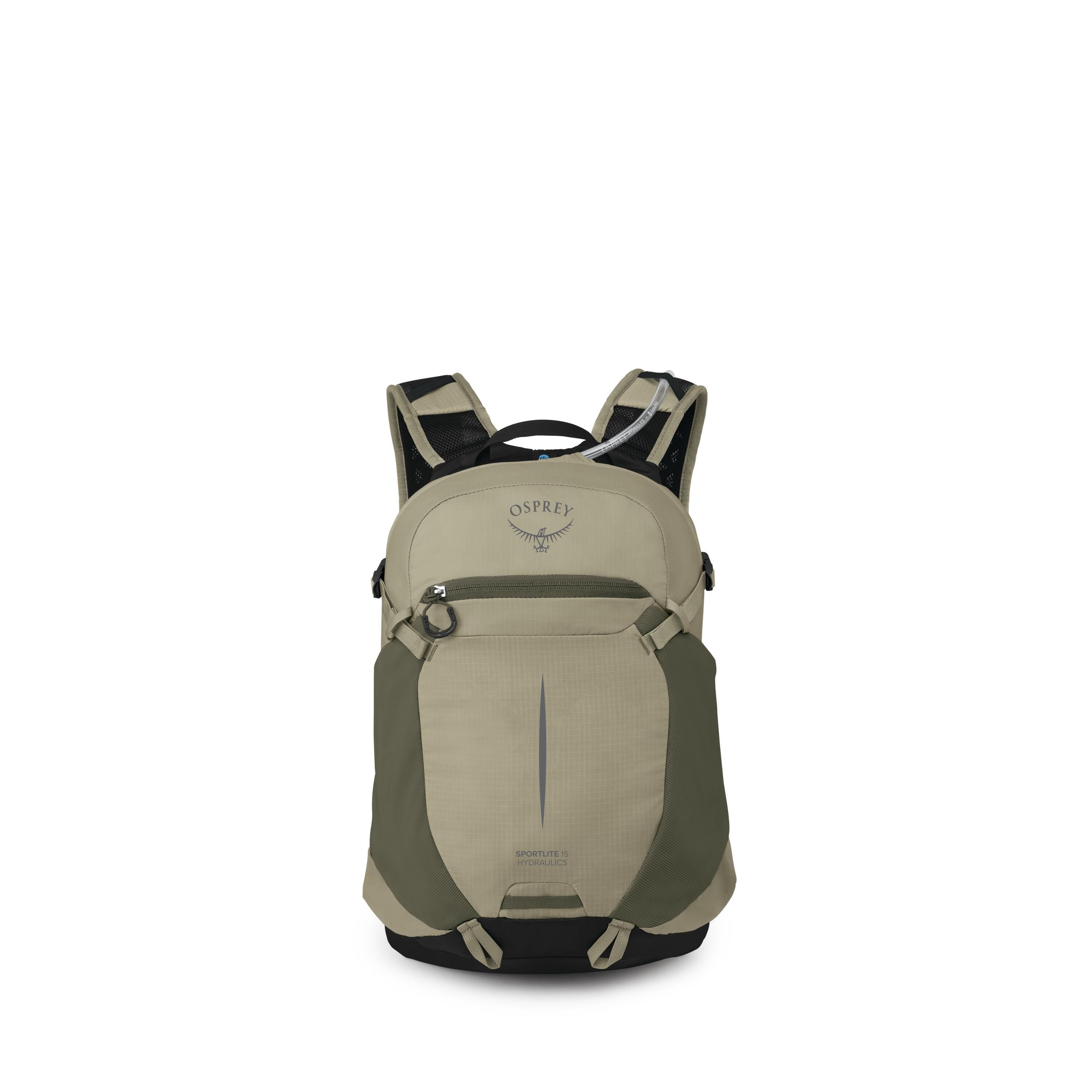 Osprey Sportlite 15 Hydraulics Hiking Hydration Backpack 15L in Olive Tan — front view
