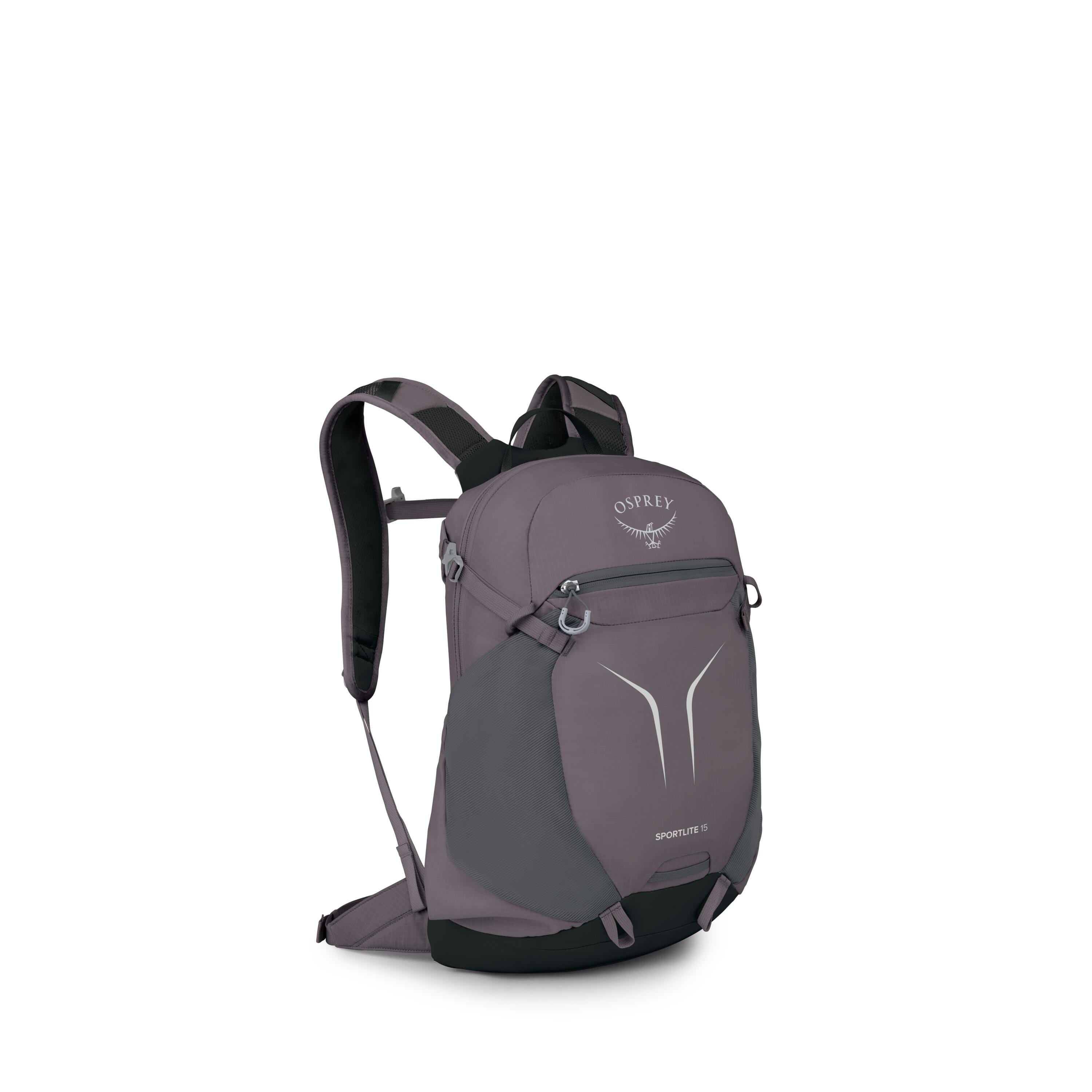 Osprey Sportlite 15 Hiking Backpack 15L in Graphite Purple — angle view 2