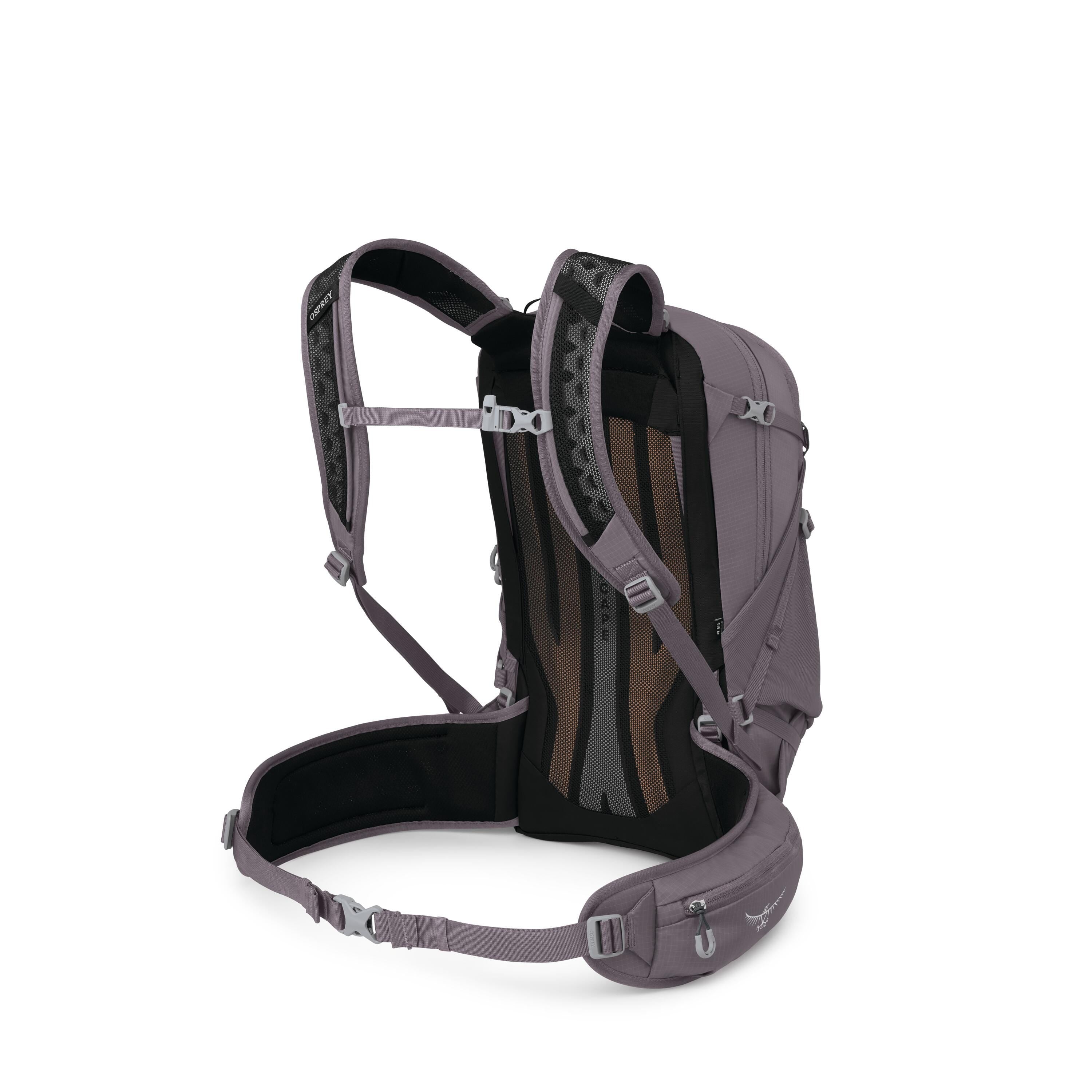 Osprey Sportlite 25 Extended Fit Hiking Backpack 25L in Graphite Purple — back view