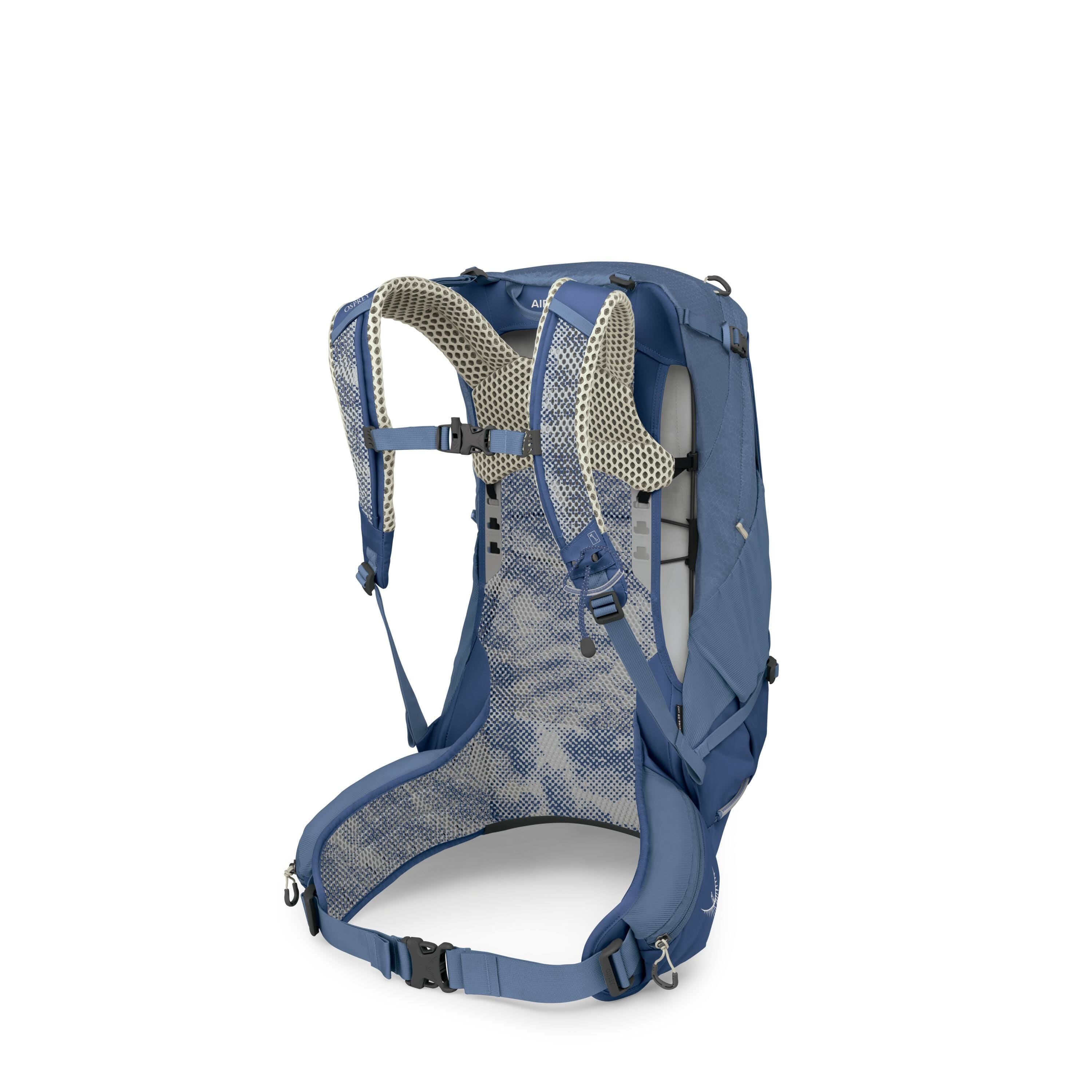Osprey Stratos 24 Hiking Backpack 24L in Nirvana Blue — back view