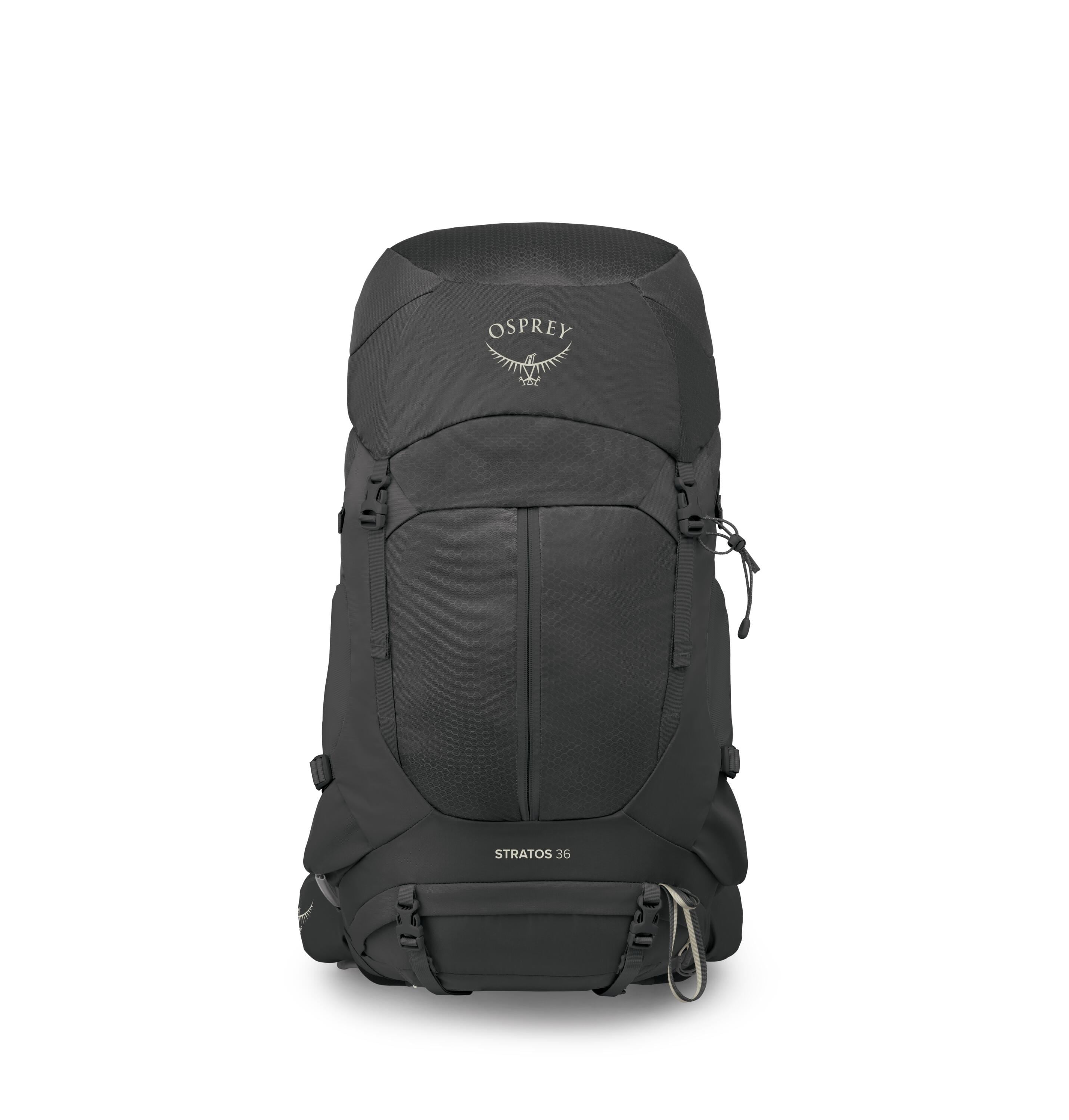 Osprey Stratos 36 Hiking Backpack 36L in Raven Black — front view