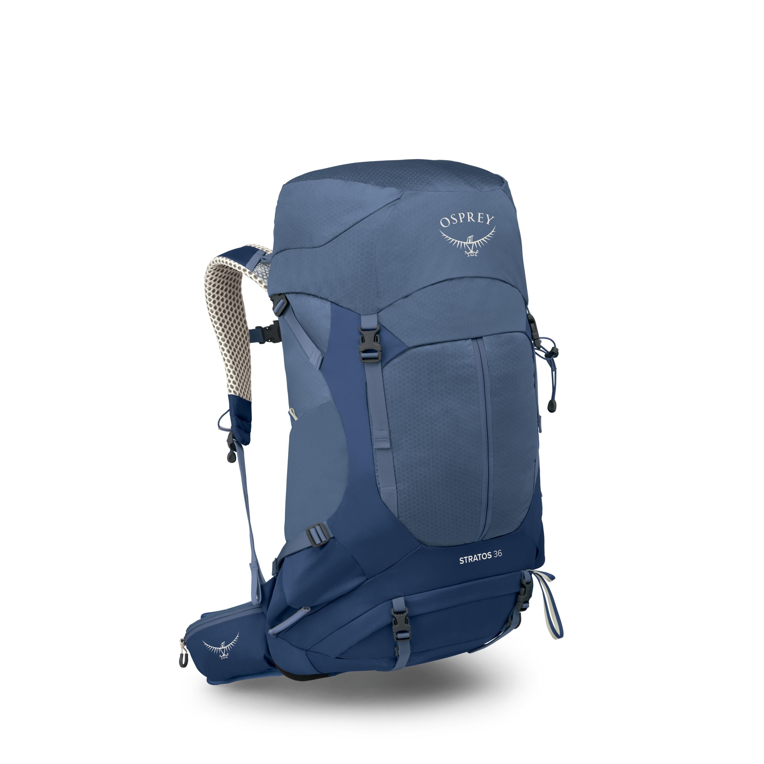 Osprey Stratos 36 Hiking Backpack 36L in Nirvana Blue — angle view 2