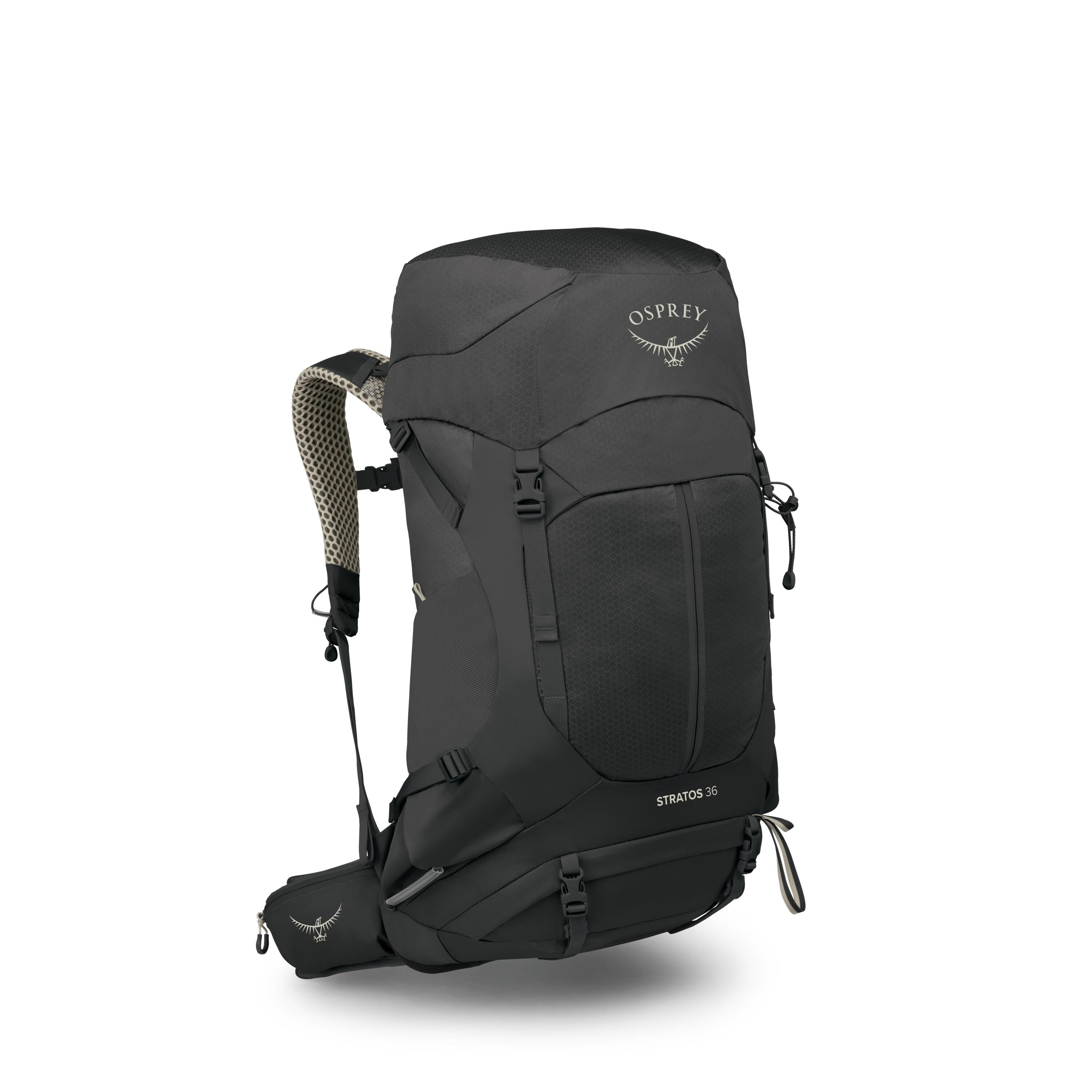 Osprey Stratos 36 Hiking Backpack 36L in Raven Black — angle view 2