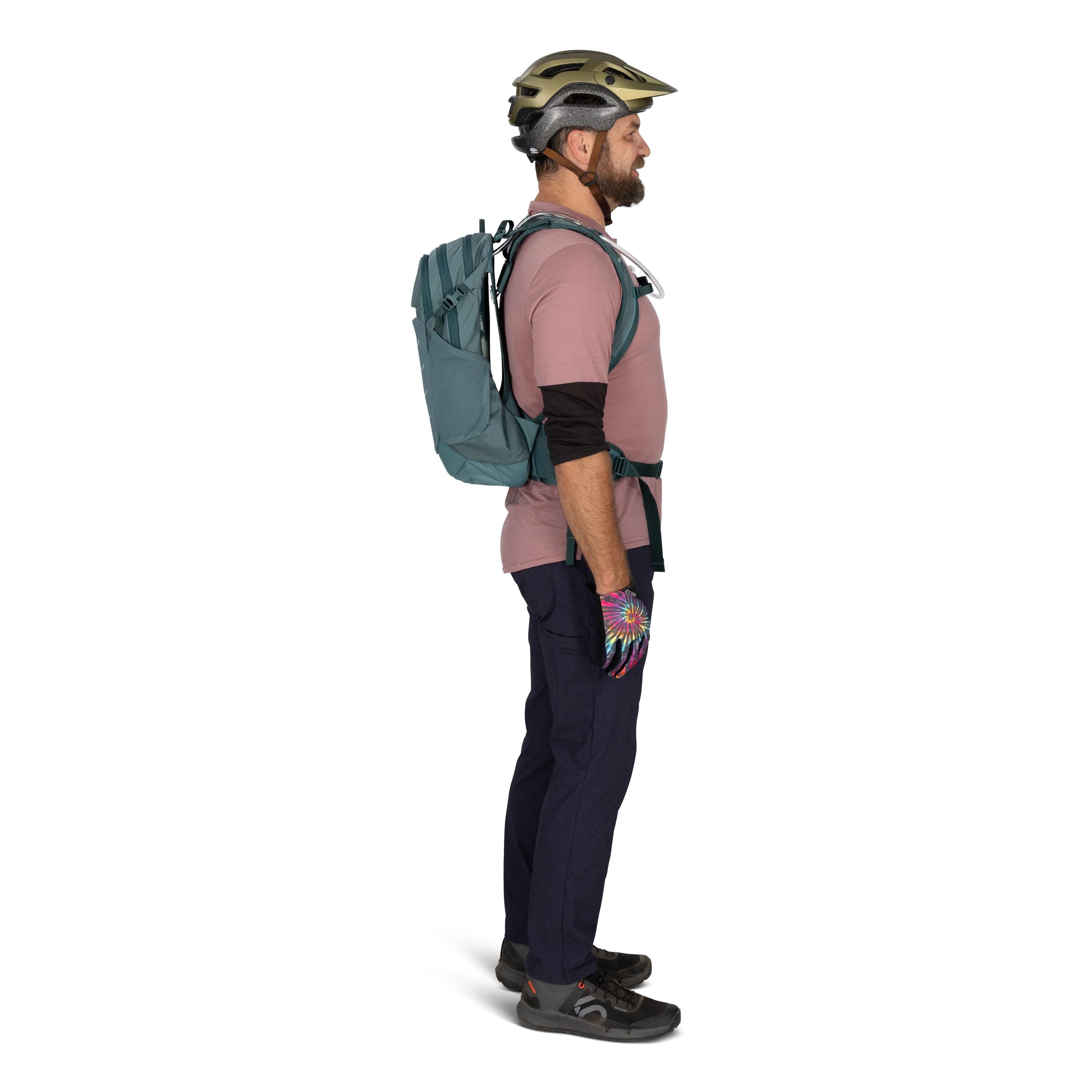 Osprey Syncro 12 Bike Hydration Pack 12L in Cascade Blue — lifestyle 2