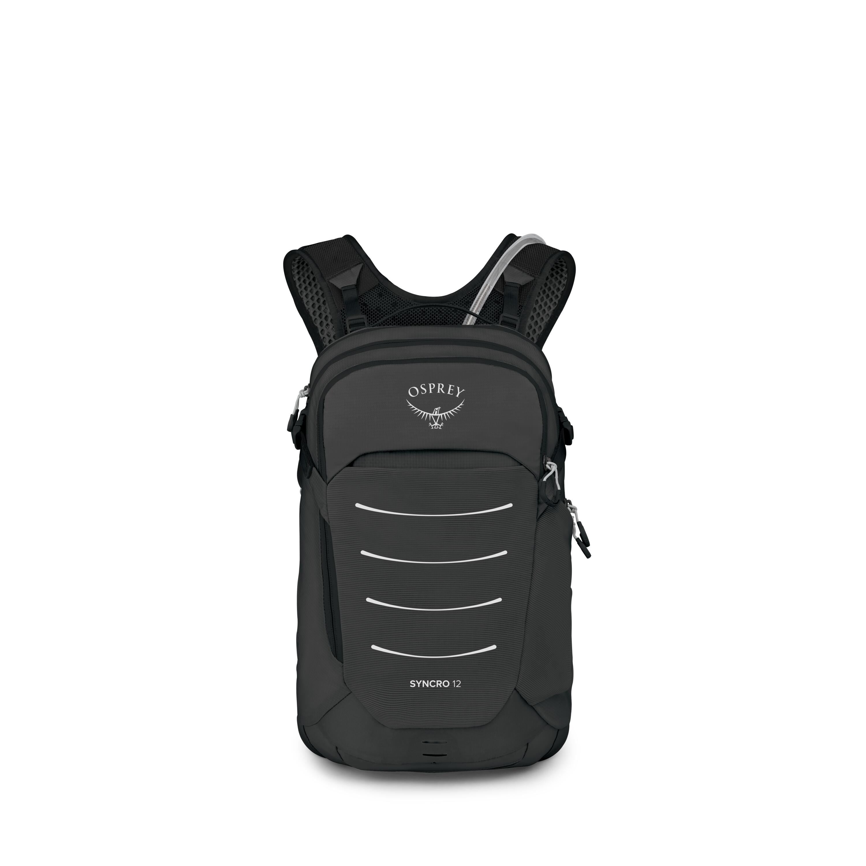 Osprey Syncro 12 Bike Hydration Pack 12L in Raven Black — front view