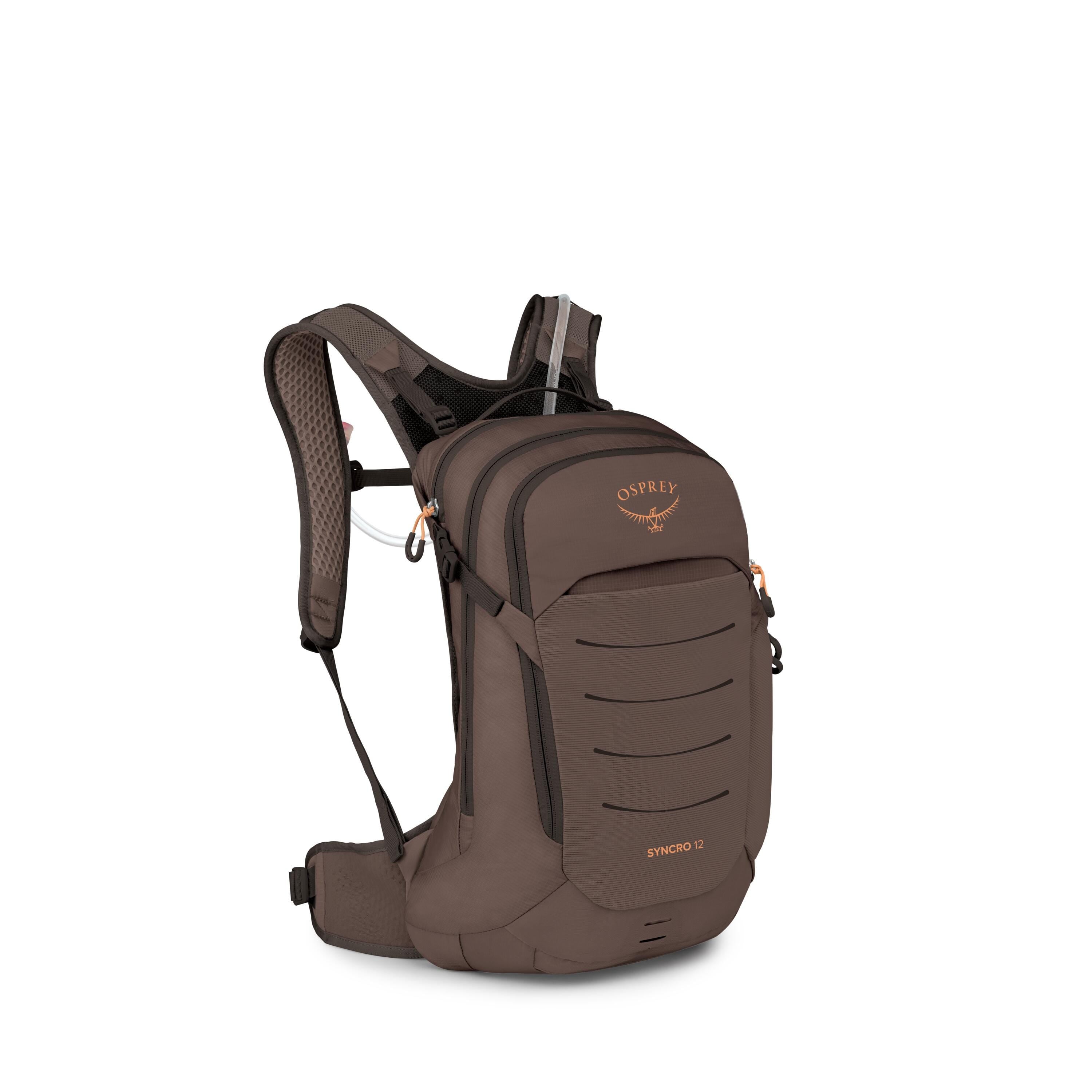 Osprey Syncro 12 Bike Hydration Pack 12L in Truffle Brown — angle view 2