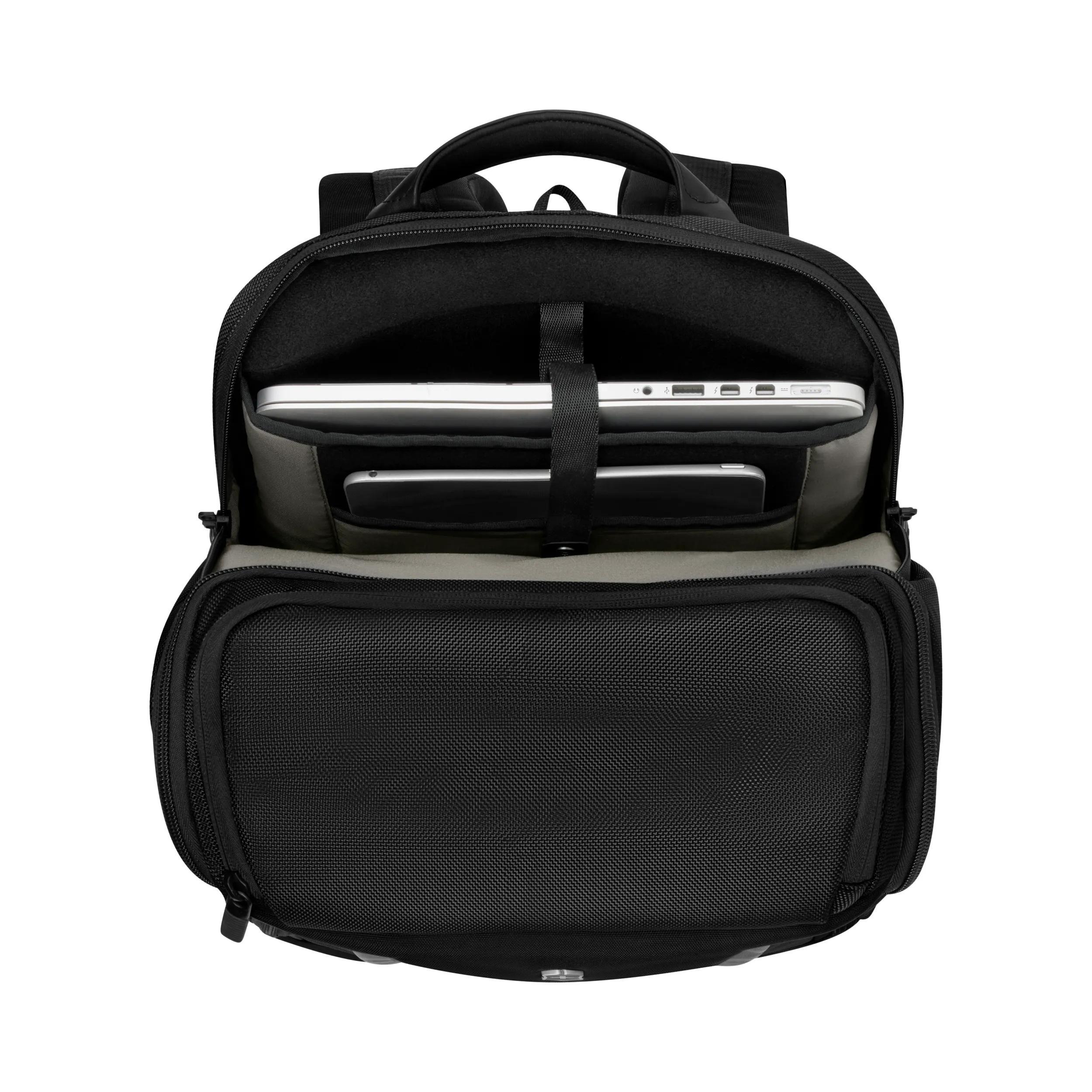 Victorinox Altmont Professional Fliptop Laptop Backpack in Black — interior view