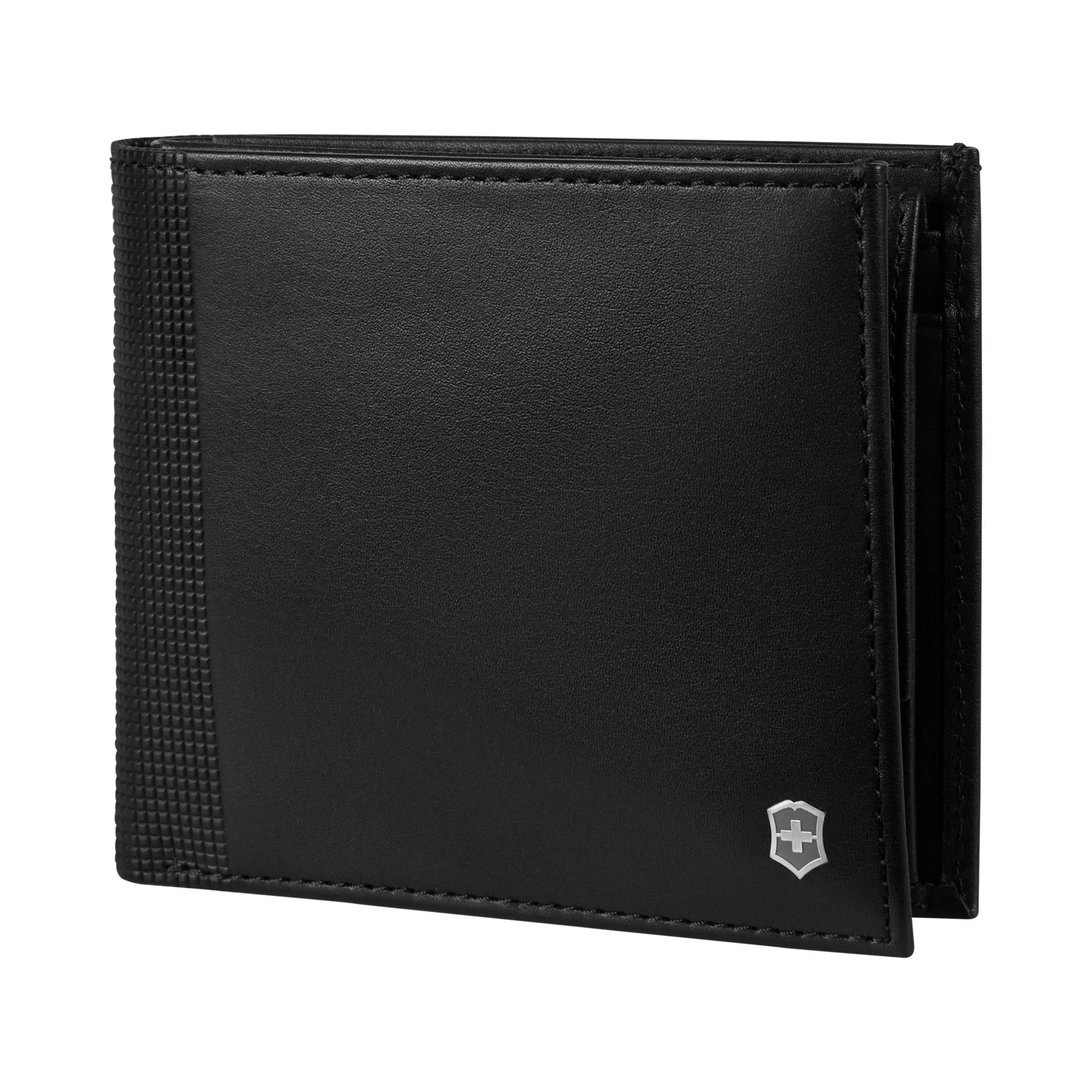 Victorinox Altius Alox Deluxe Bi-Fold Wallet in Black — angle view 2