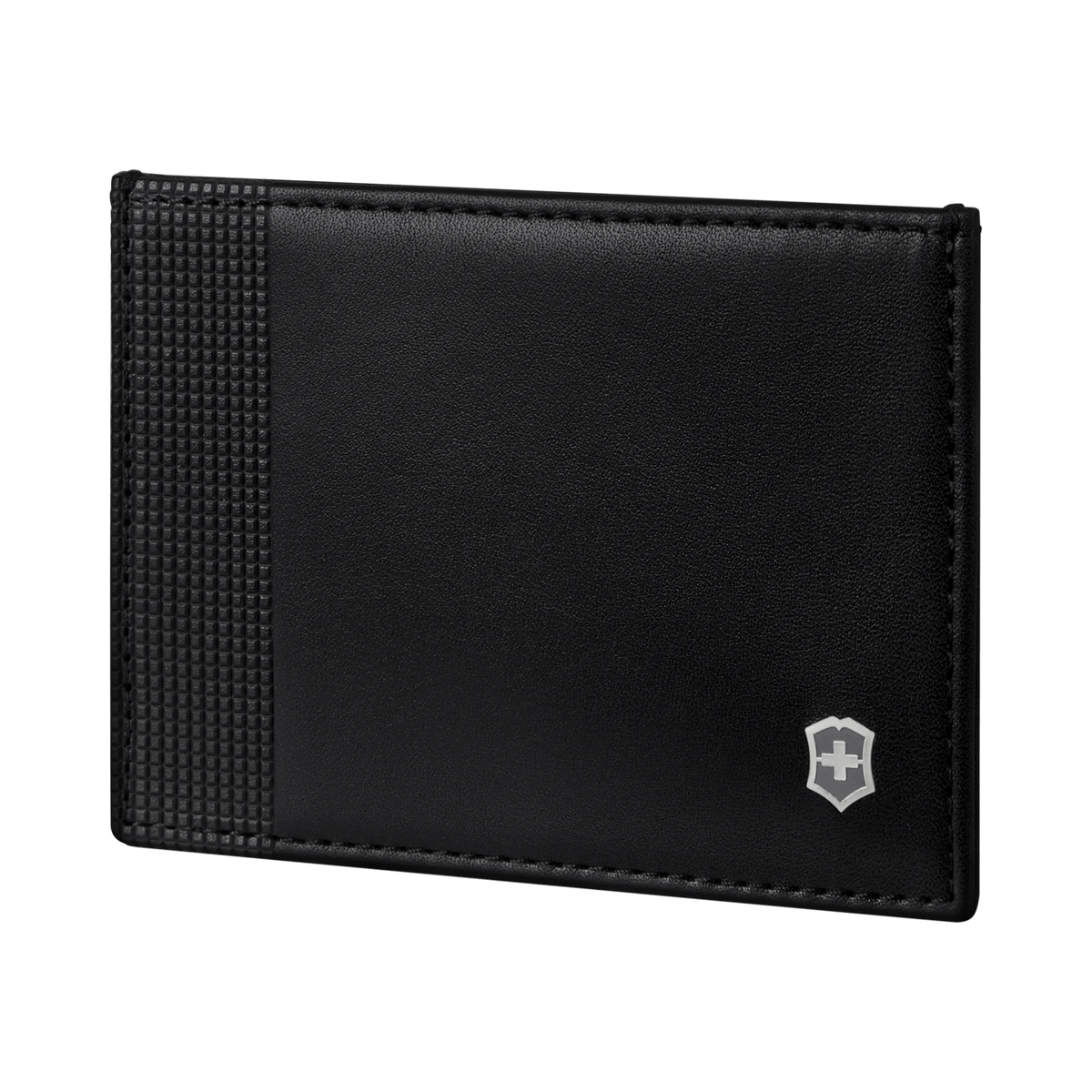 Victorinox Altius Alox Leather Slim Card Case w/ RFID Protection — angle view 3