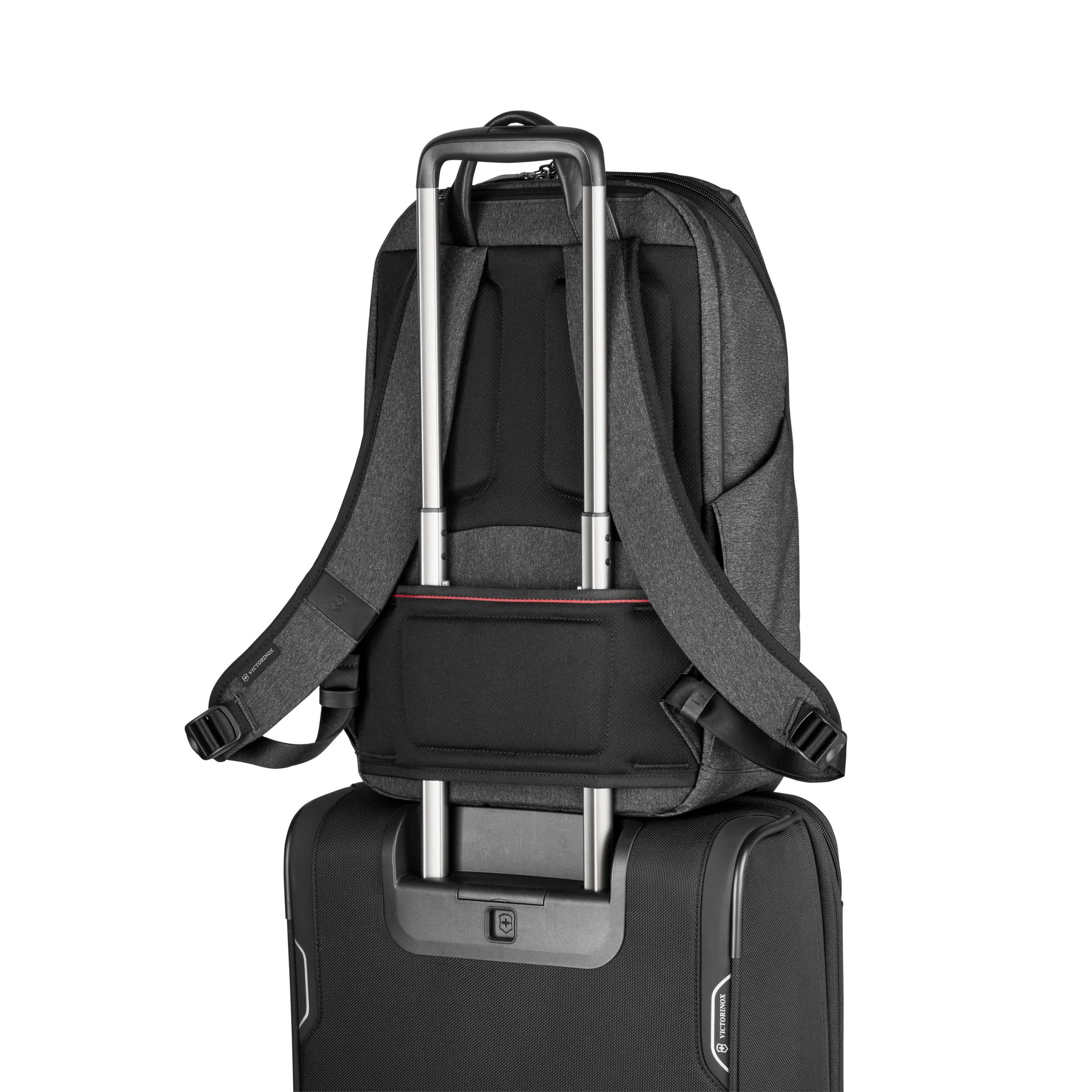 Victorinox Architecture Urban2 Deluxe Backpack in Grey / Black — detail view