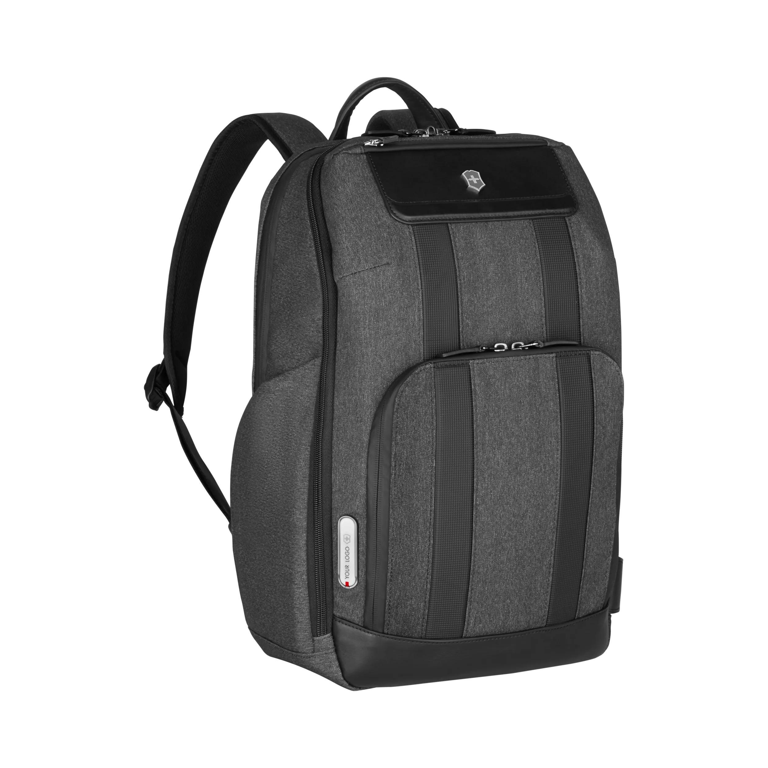Victorinox Architecture Urban2 Deluxe Backpack in Grey / Black — angle view 3