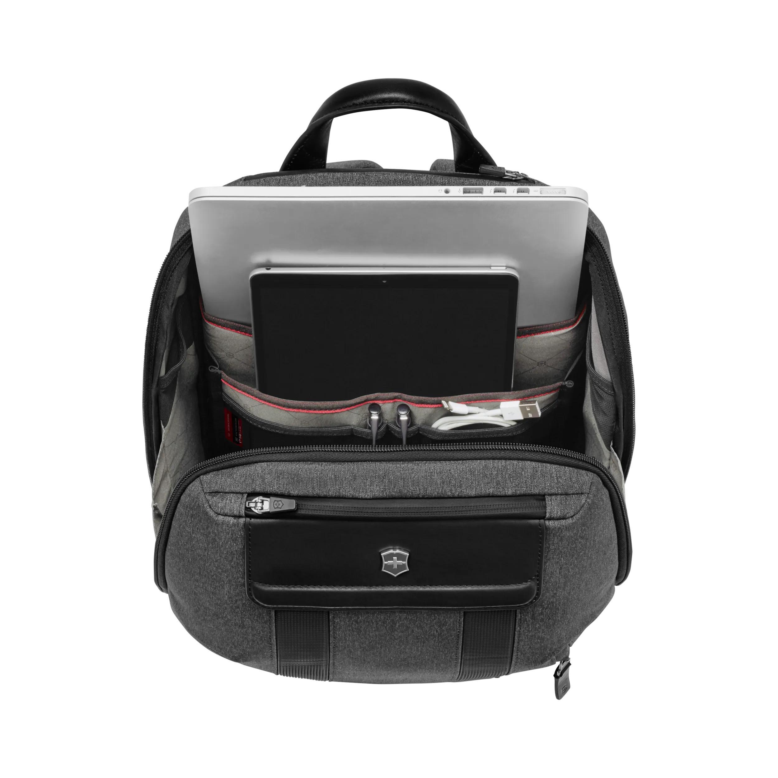 Victorinox Architecture Urban2 City Backpack in Grey / Black — interior view