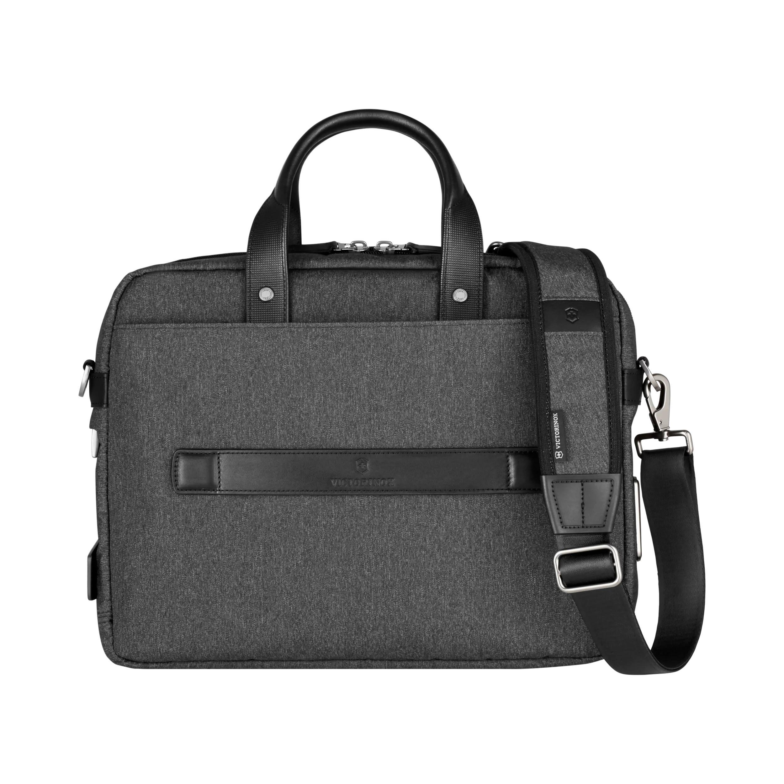 Victorinox Architecture Urban2 Briefcase in Grey / Black — back view