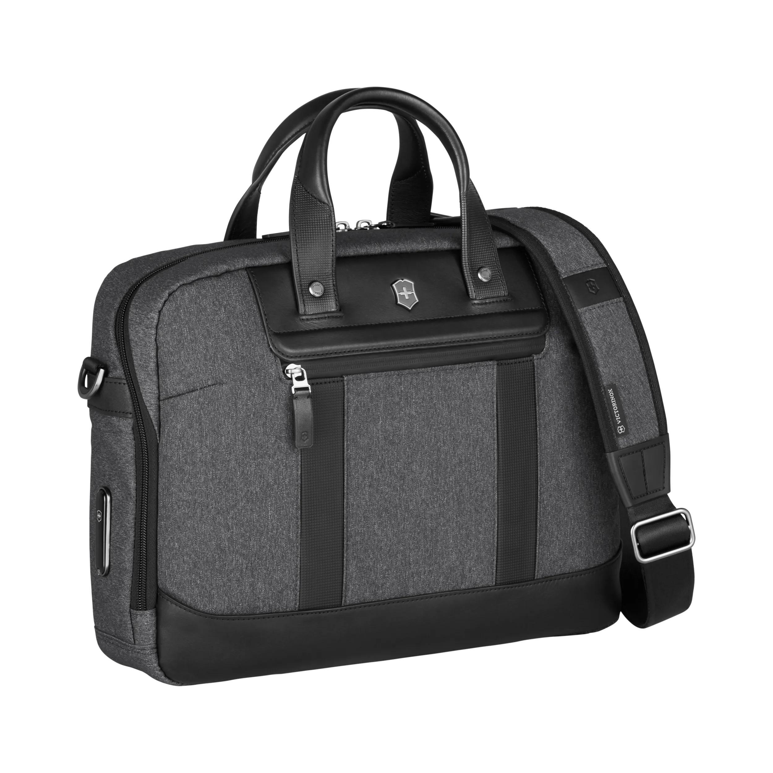 Victorinox Architecture Urban2 Briefcase in Grey / Black — angle view 4