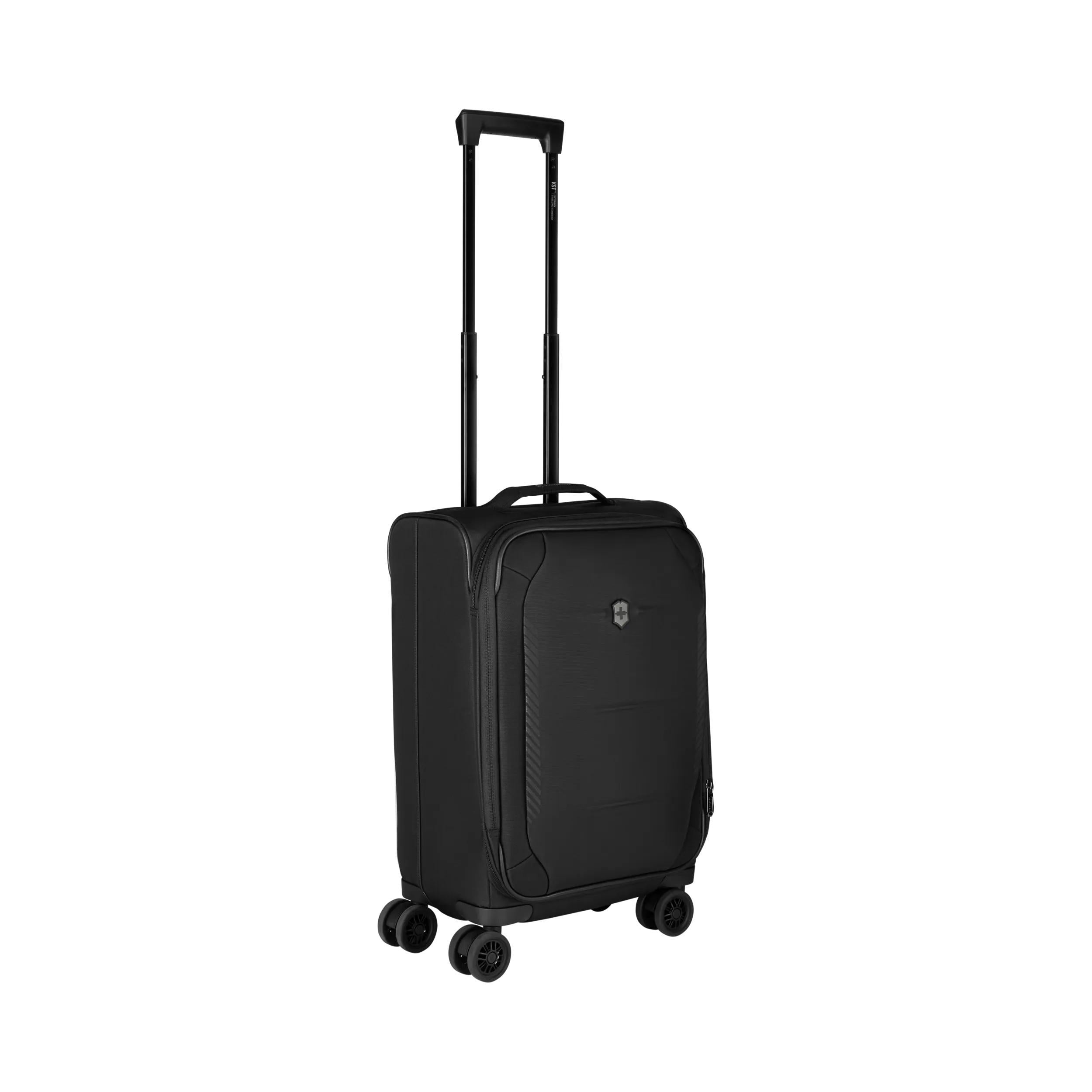 Victorinox Crosslight Frequent Flyer Softside Carry-On in Black — angle view 8