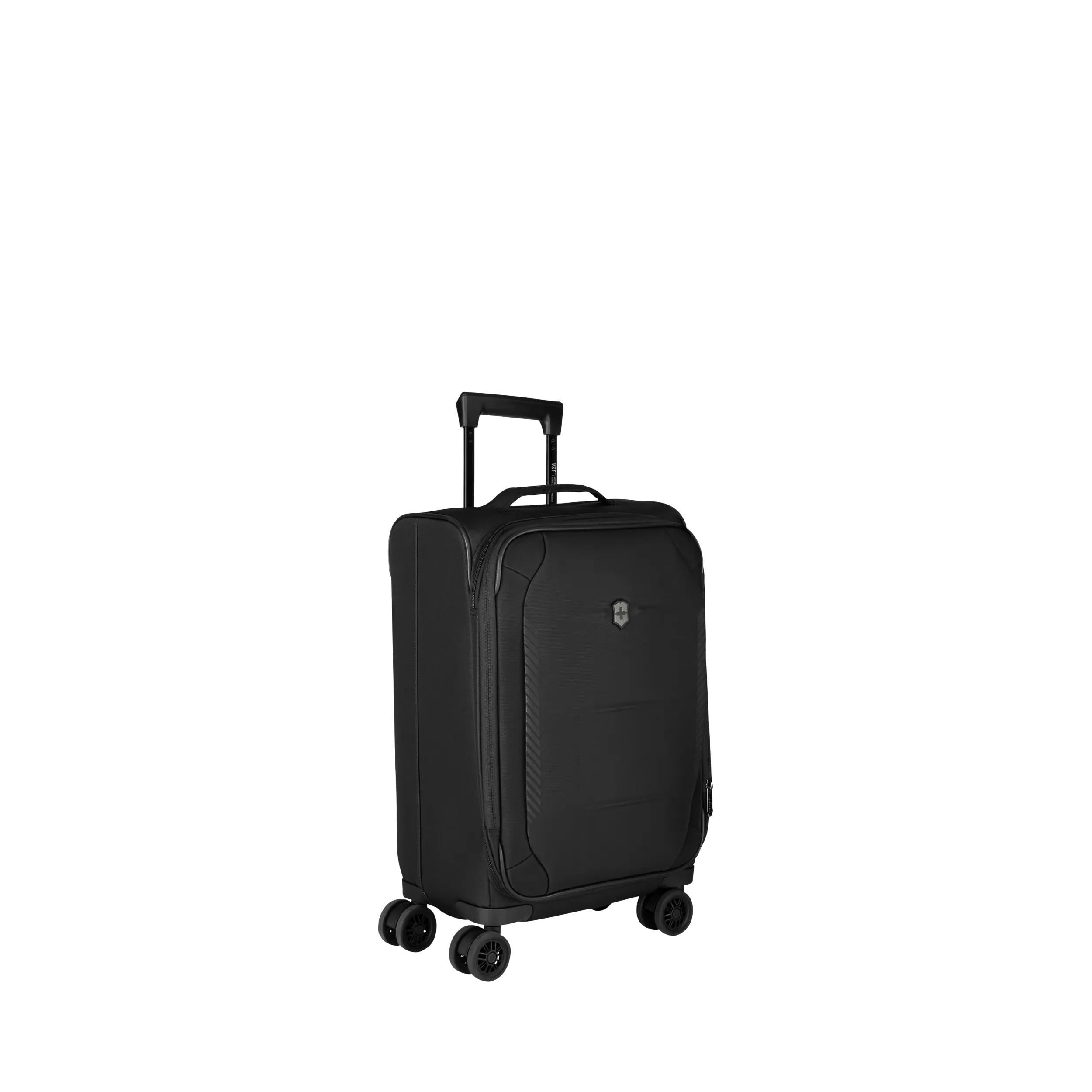 Victorinox Crosslight Frequent Flyer Softside Carry-On in Black — angle view 9