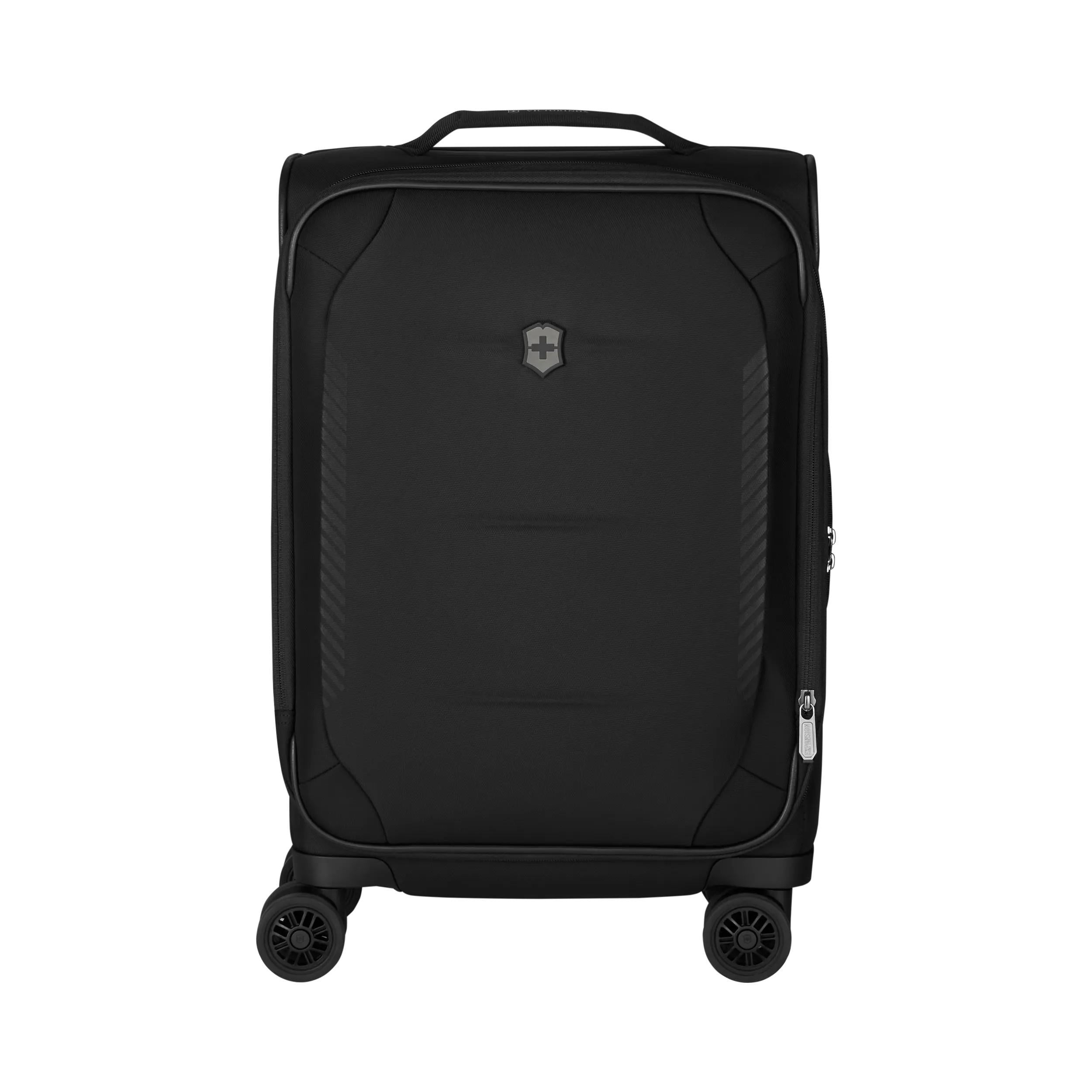 Victorinox Crosslight Frequent Flyer Softside Carry-On in Black — front view