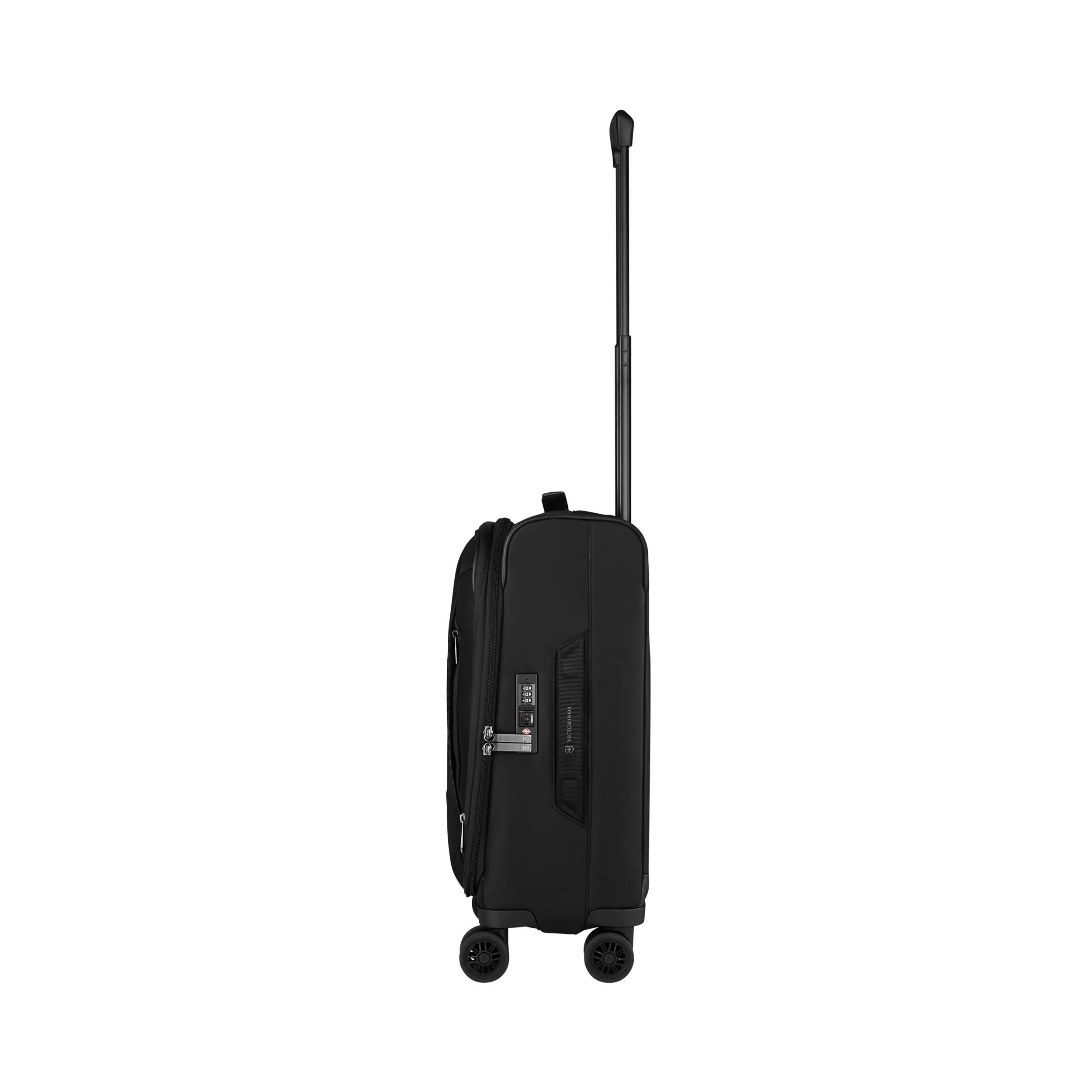 Victorinox Crosslight Frequent Flyer Softside Carry-On in Black — angle view 10