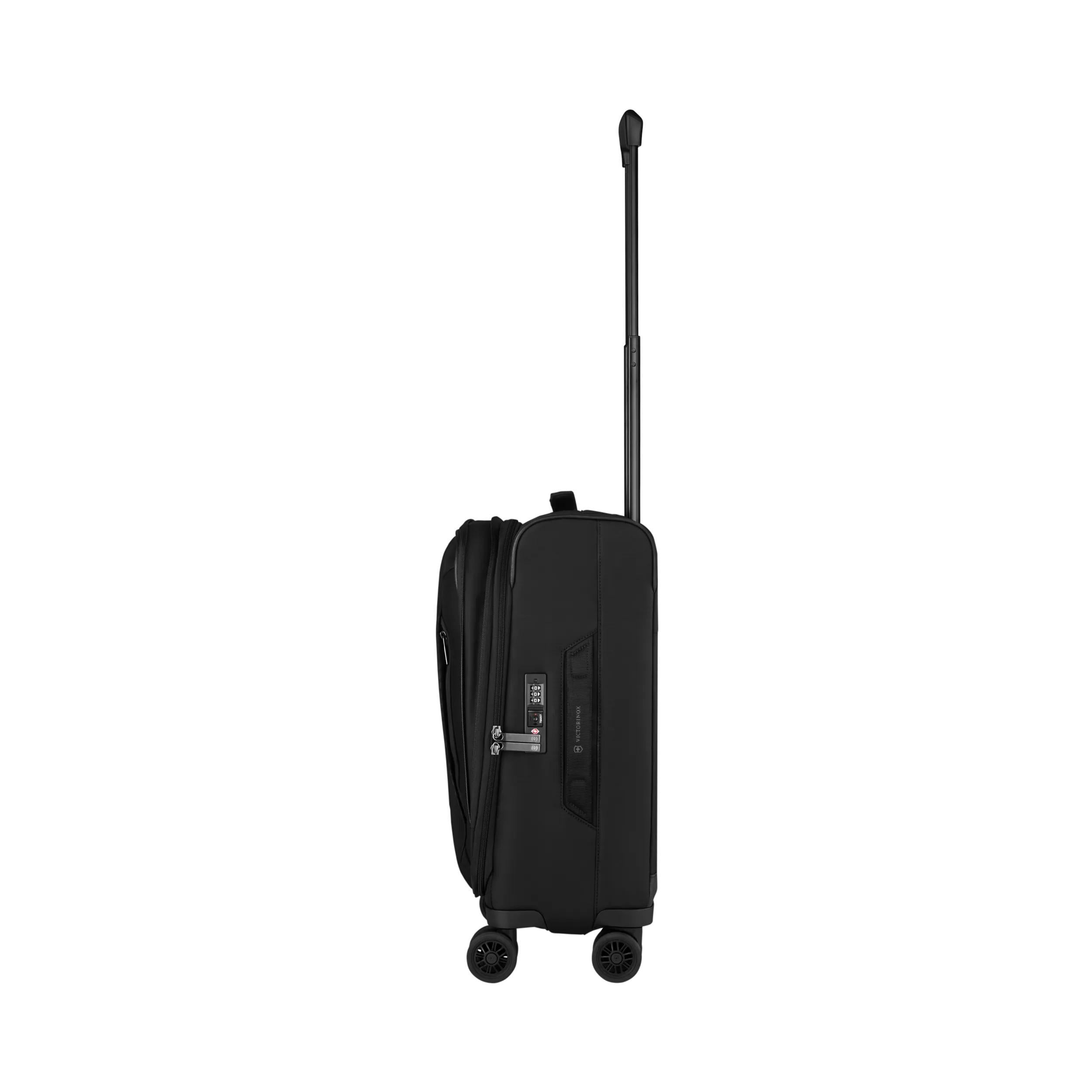 Victorinox Crosslight Frequent Flyer Softside Carry-On in Black — angle view 11