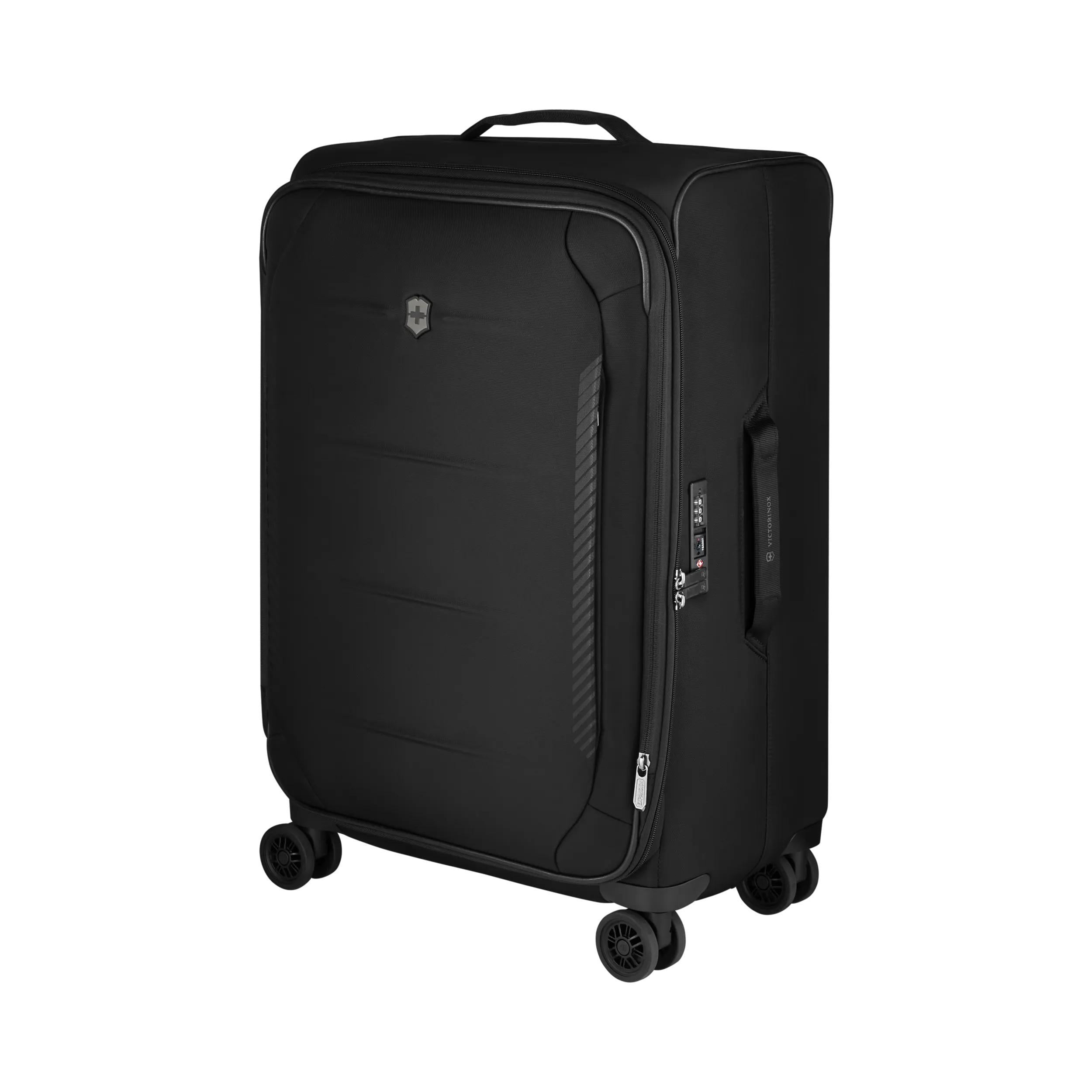 Victorinox Crosslight Medium Softside Case in Black — angle view 4