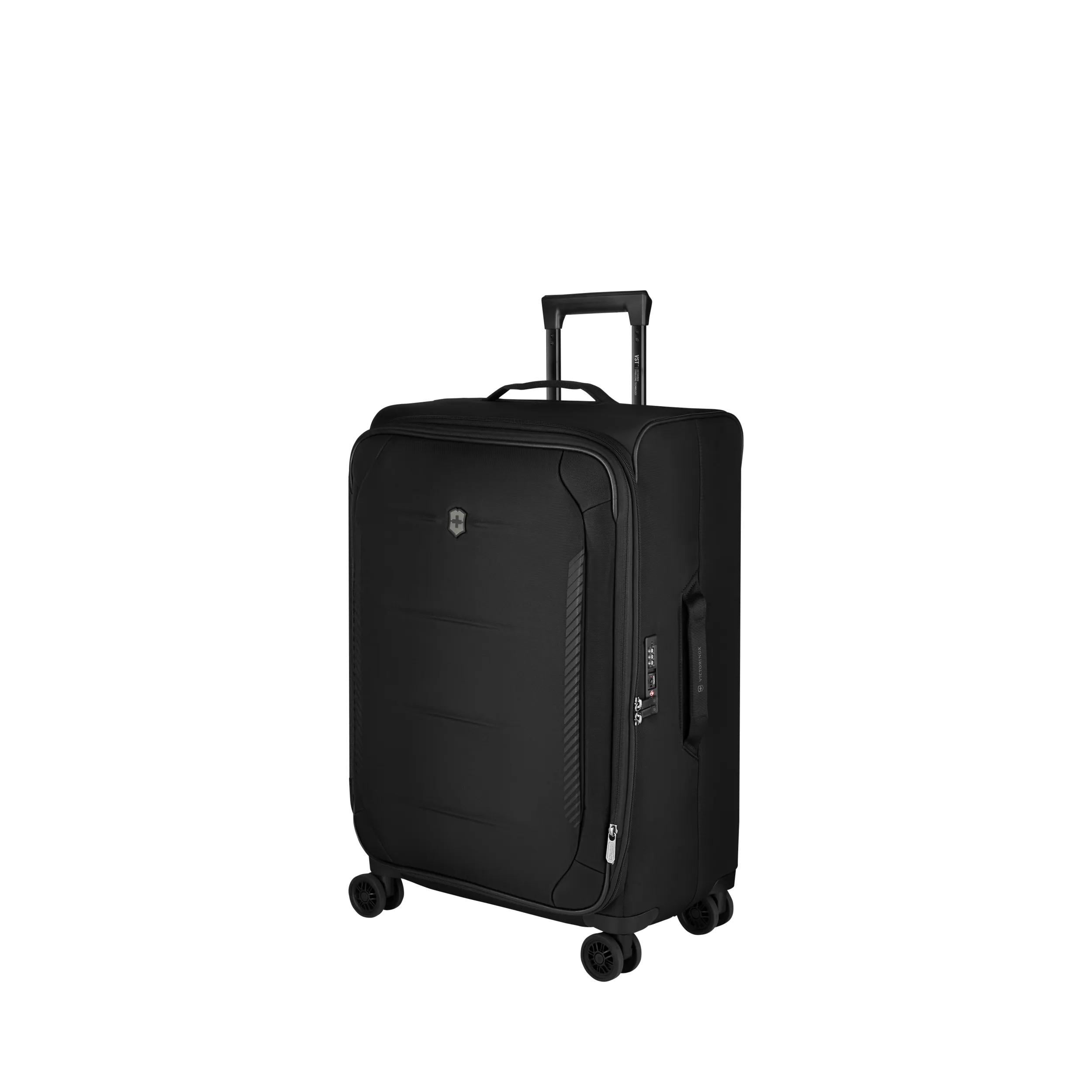 Victorinox Crosslight Medium Softside Case in Black — angle view 6