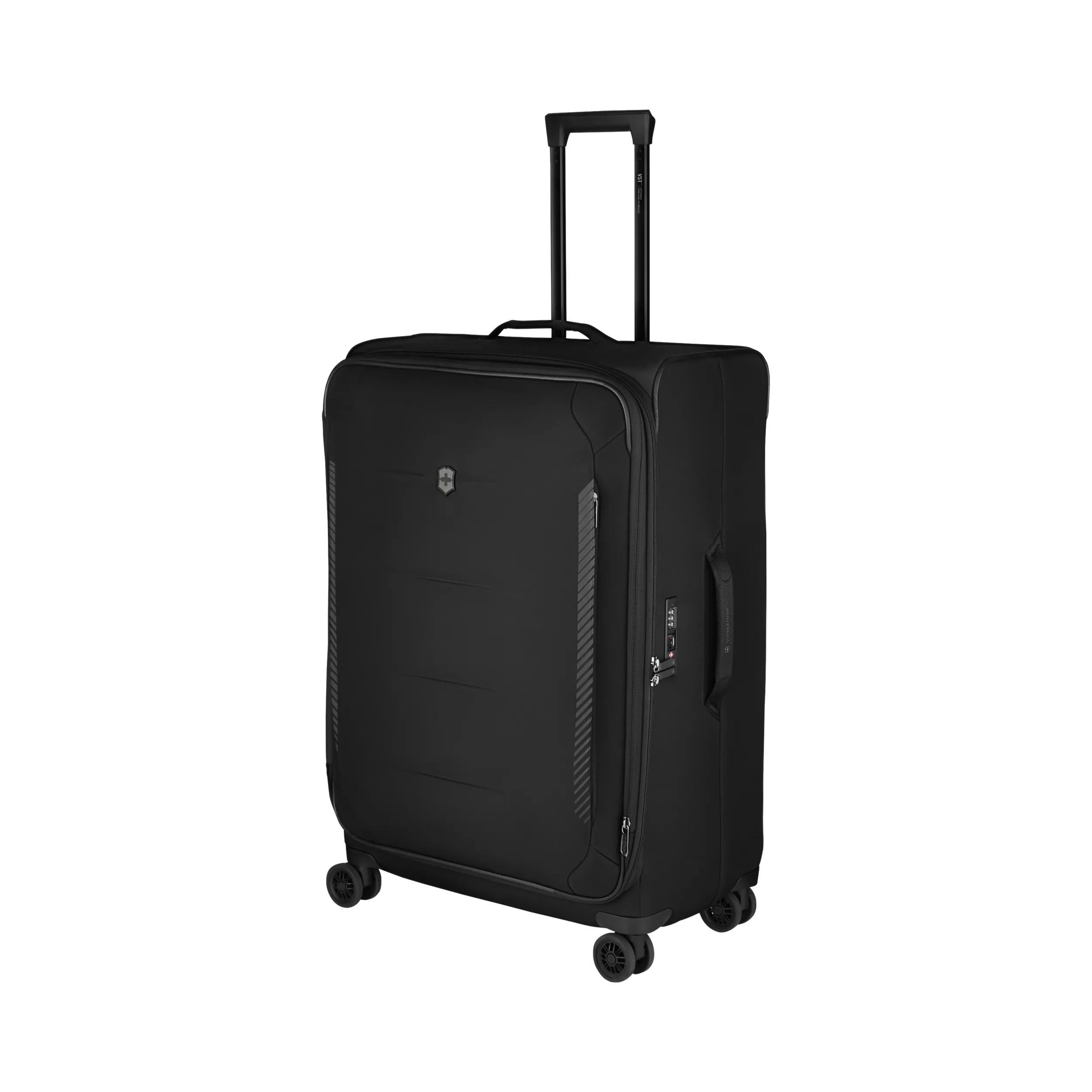 Victorinox Crosslight Large Softside Case in Black — angle view 5