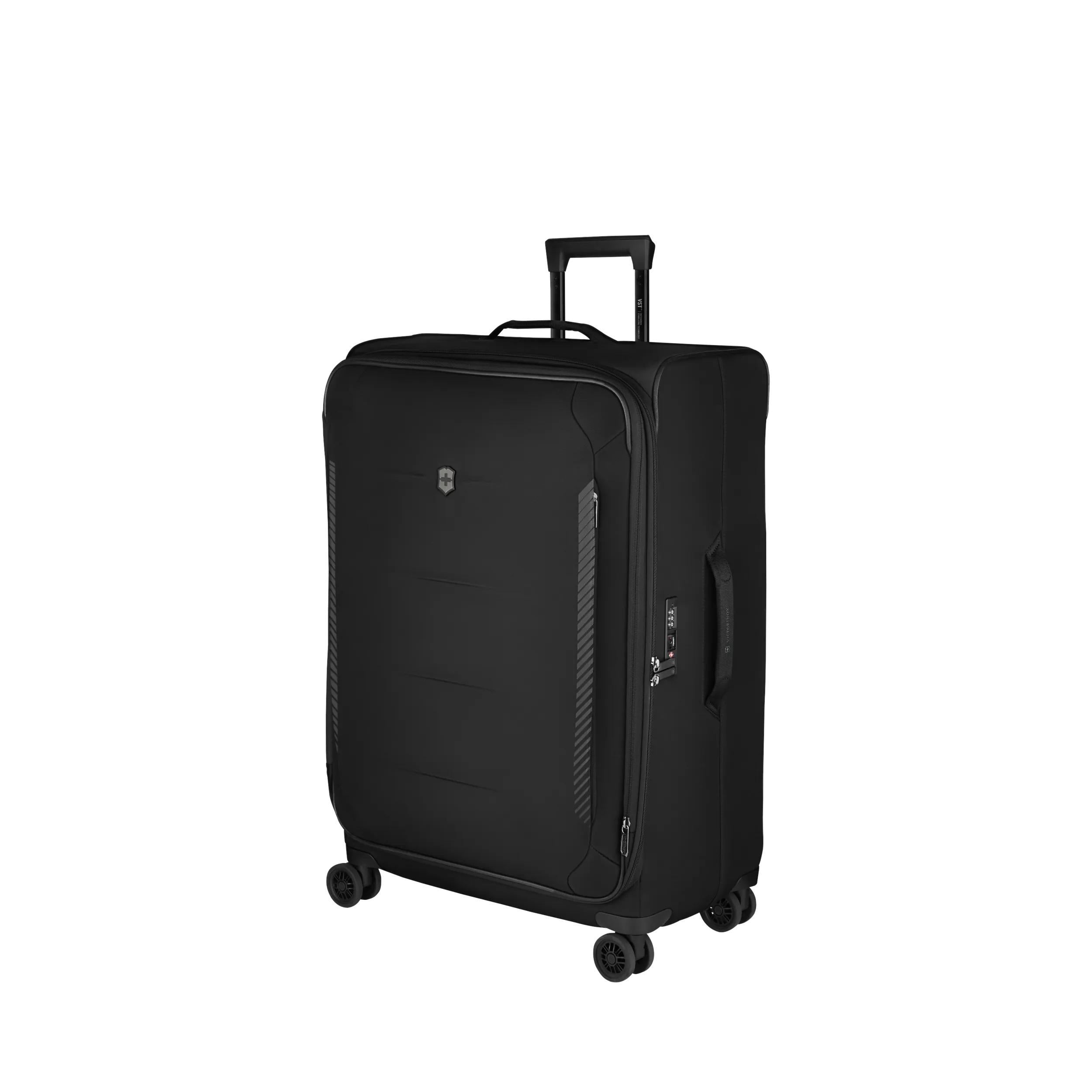 Victorinox Crosslight Large Softside Case in Black — angle view 6