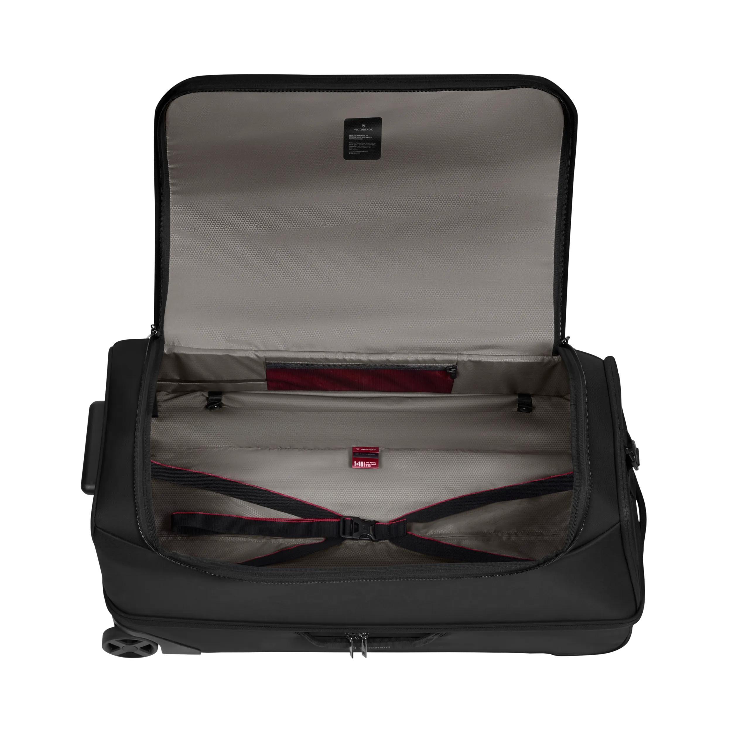 Victorinox Crosslight Wheeled Duffel in Black — interior view 2