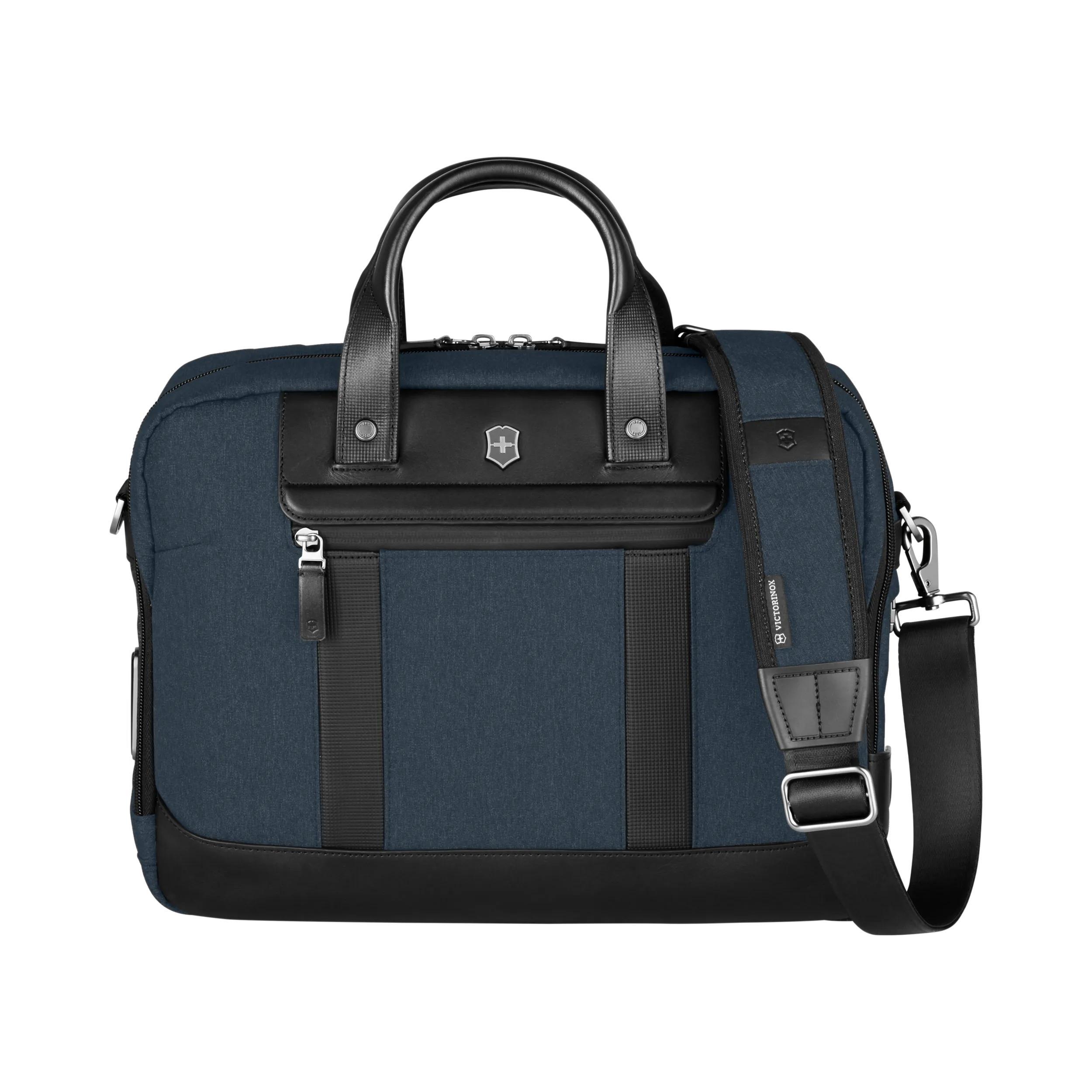 Victorinox Architecture Urban2 Briefcase in Blue / Black — angle view 2