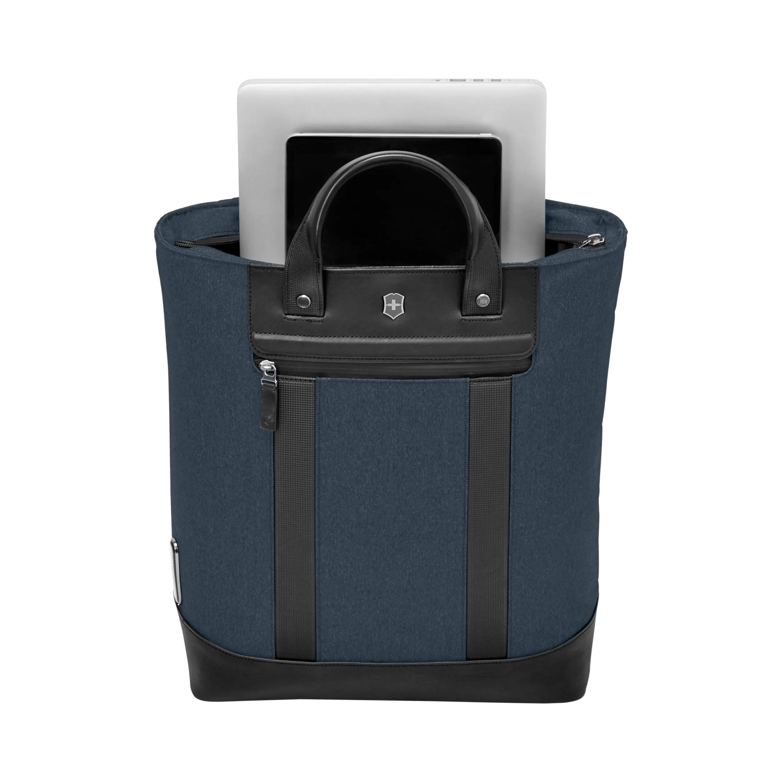 Victorinox Architecture Urban2 2-Way Carry Tote in Blue / Black — interior view