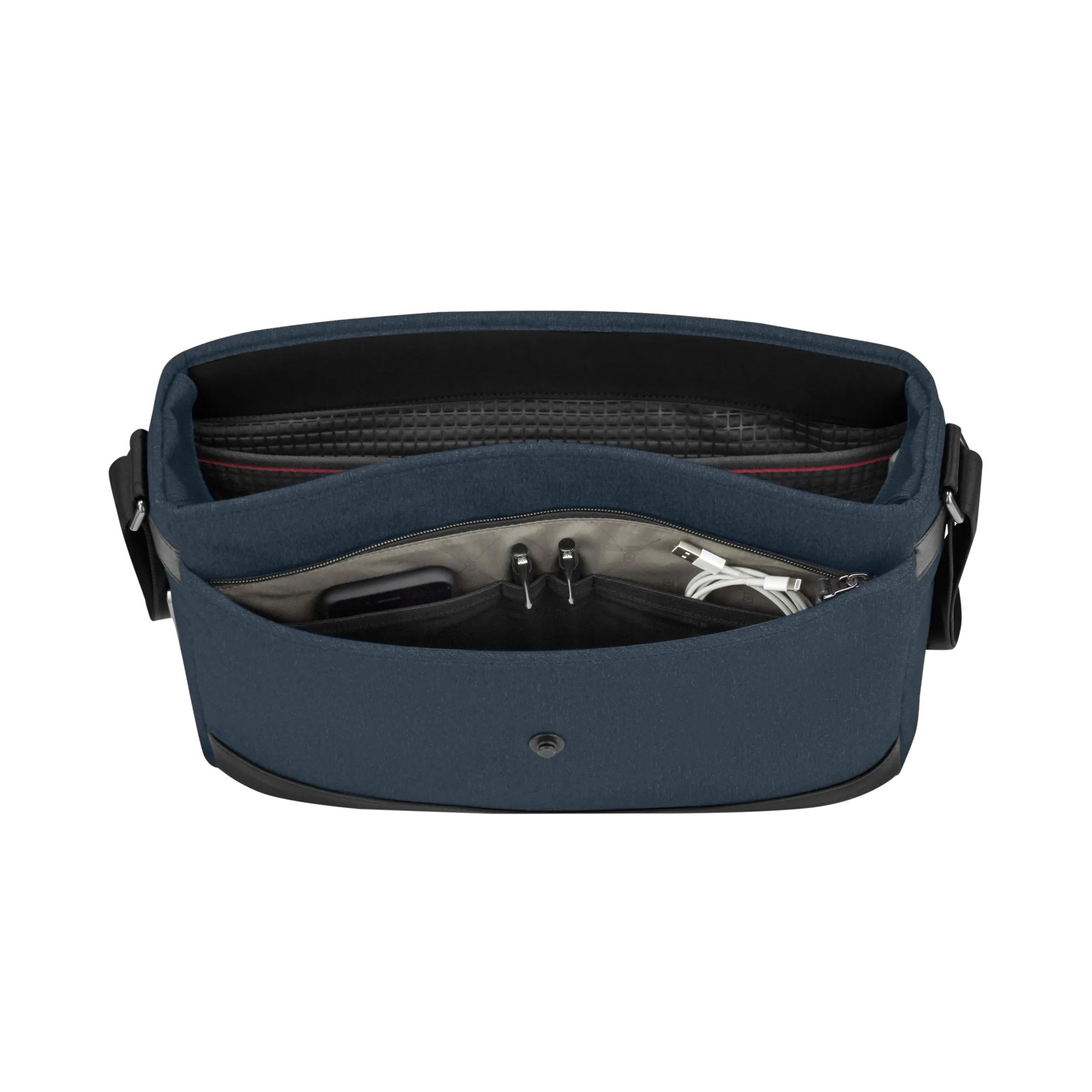 Victorinox Architecture Urban2 Messenger in Blue / Black — interior view 2