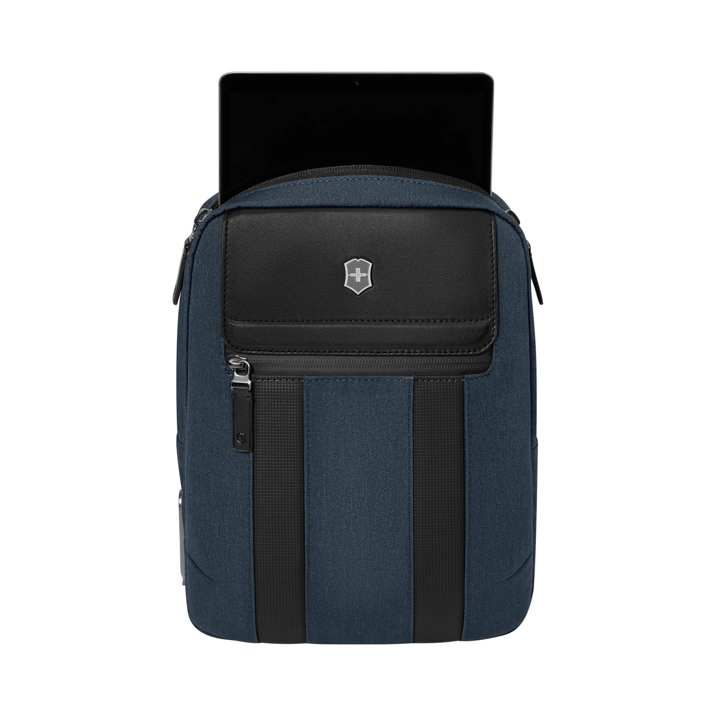 Victorinox Architecture Urban2 Crossbody Bag in Blue / Black — interior view