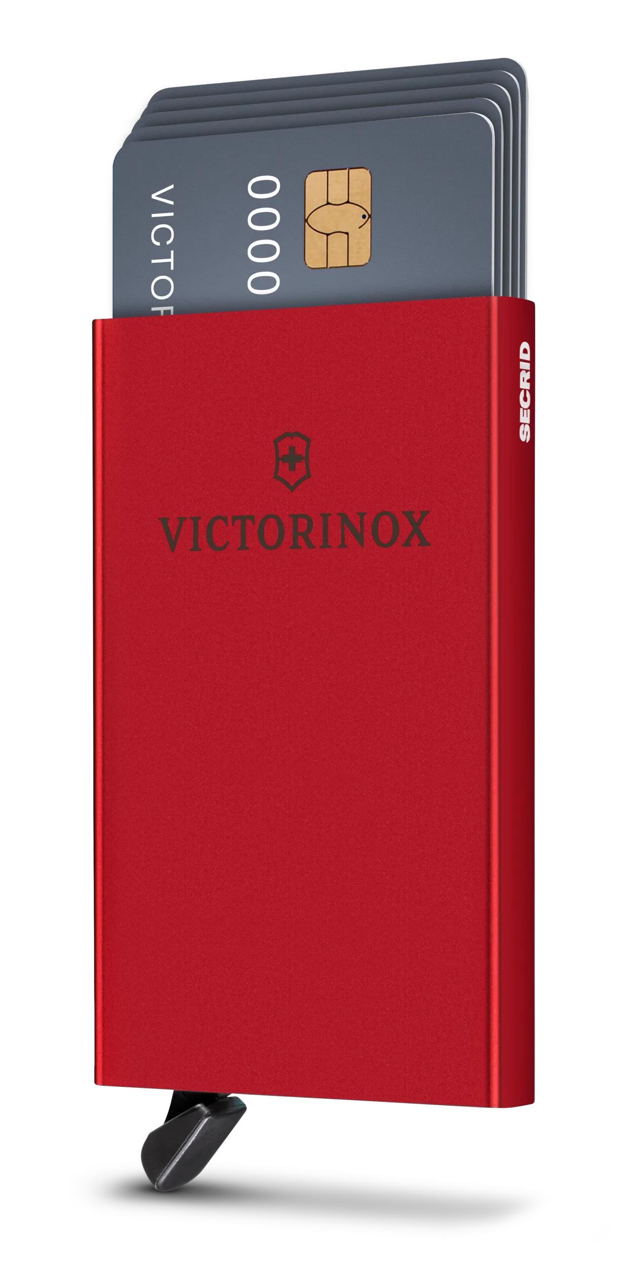 Victorinox Altius Secrid Essential Card Wallet in Red — front view