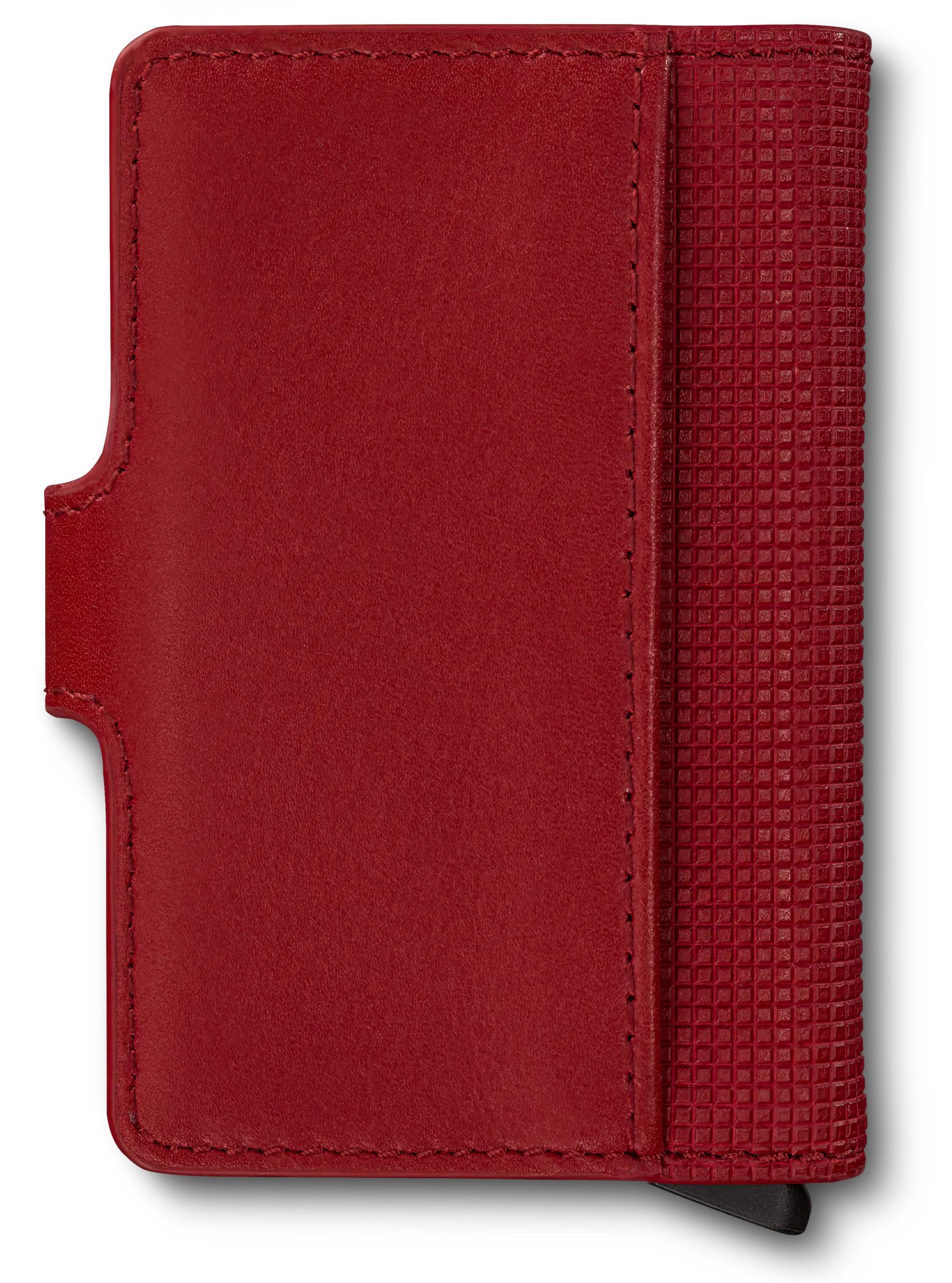 Victorinox Altius Secrid Leather Card Wallet in Red — back view
