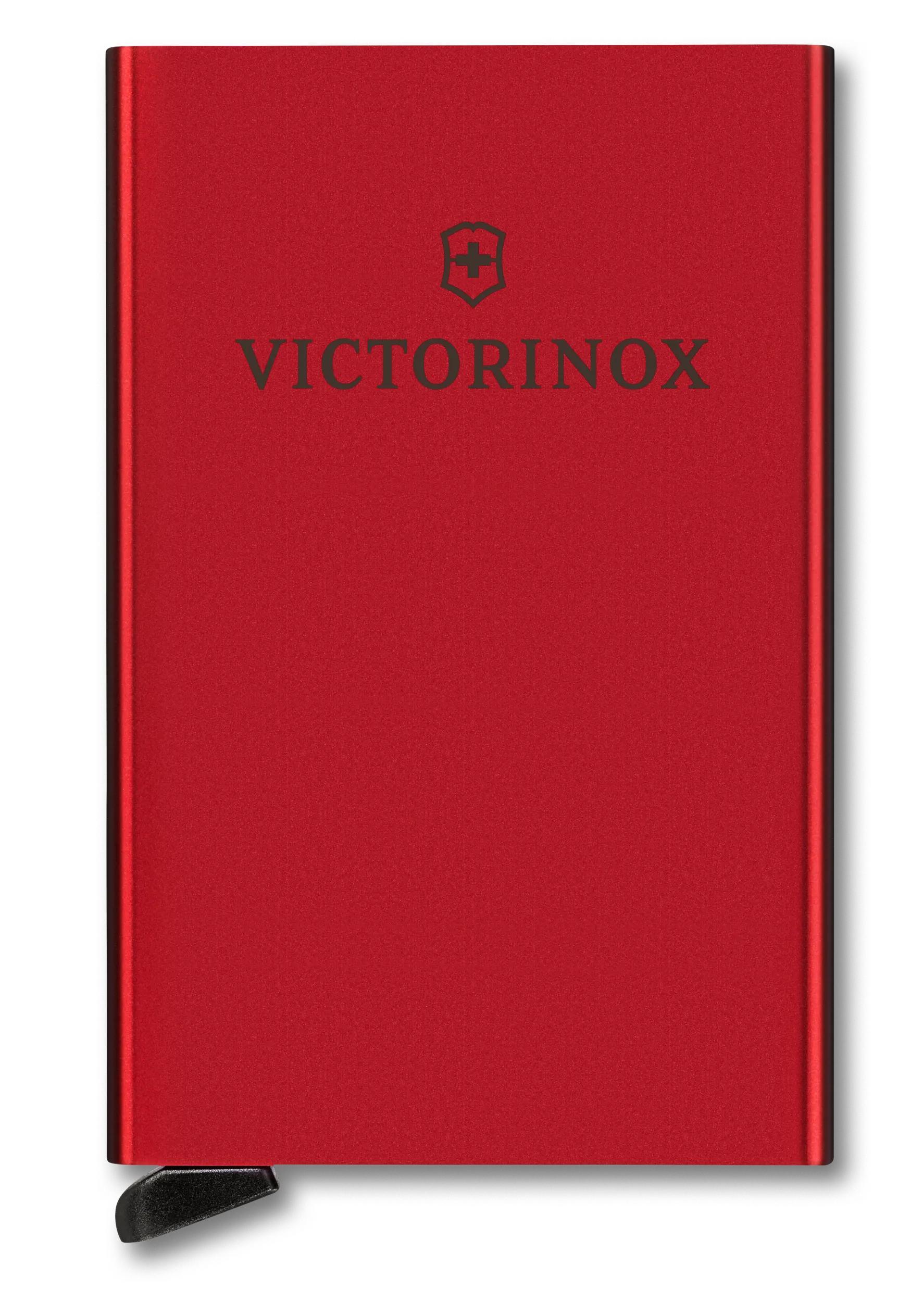 Victorinox Altius Secrid Leather Card Wallet in Red — angle view 2