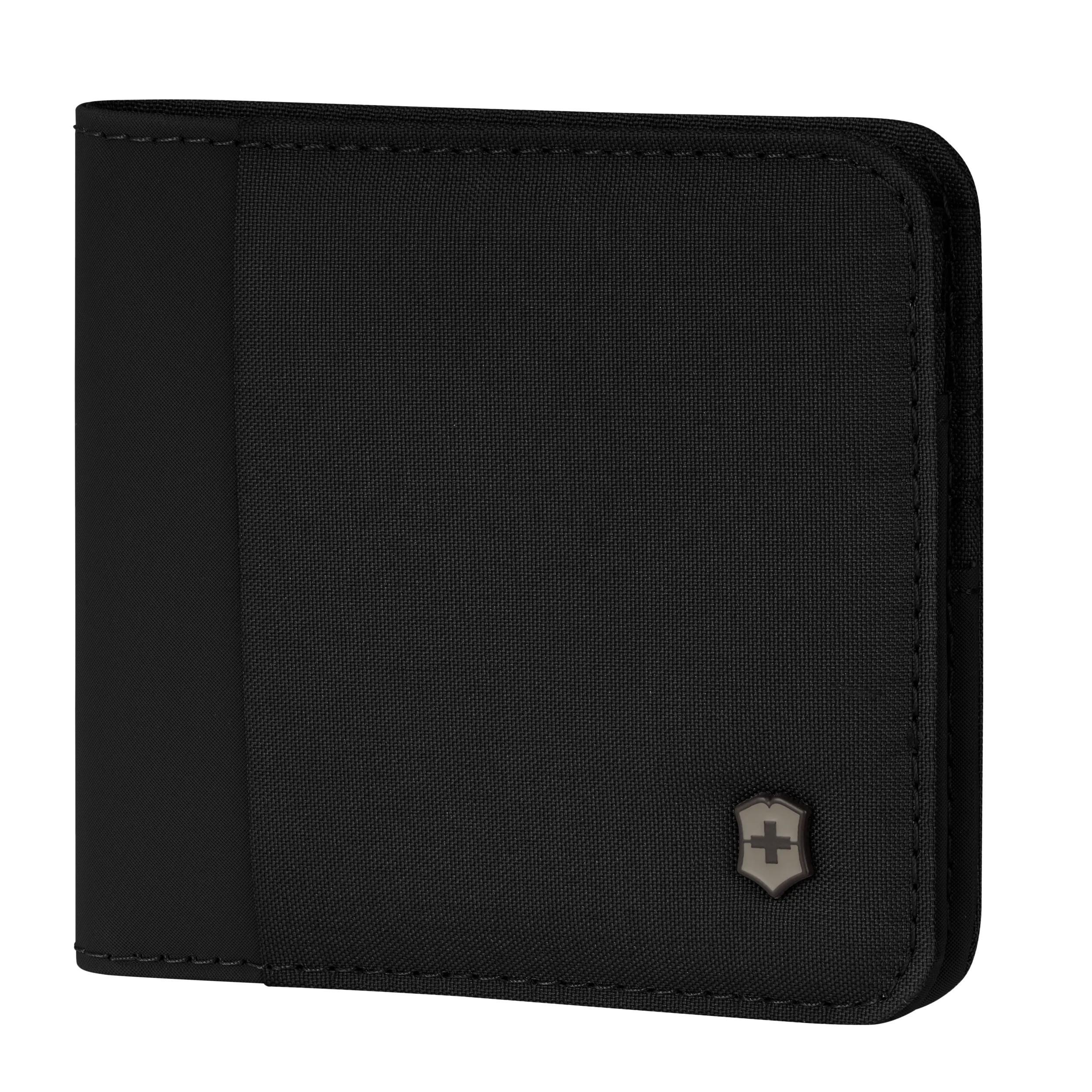 Victorinox Travel Essentials Bi-Fold Wallet in Black — angle view 2
