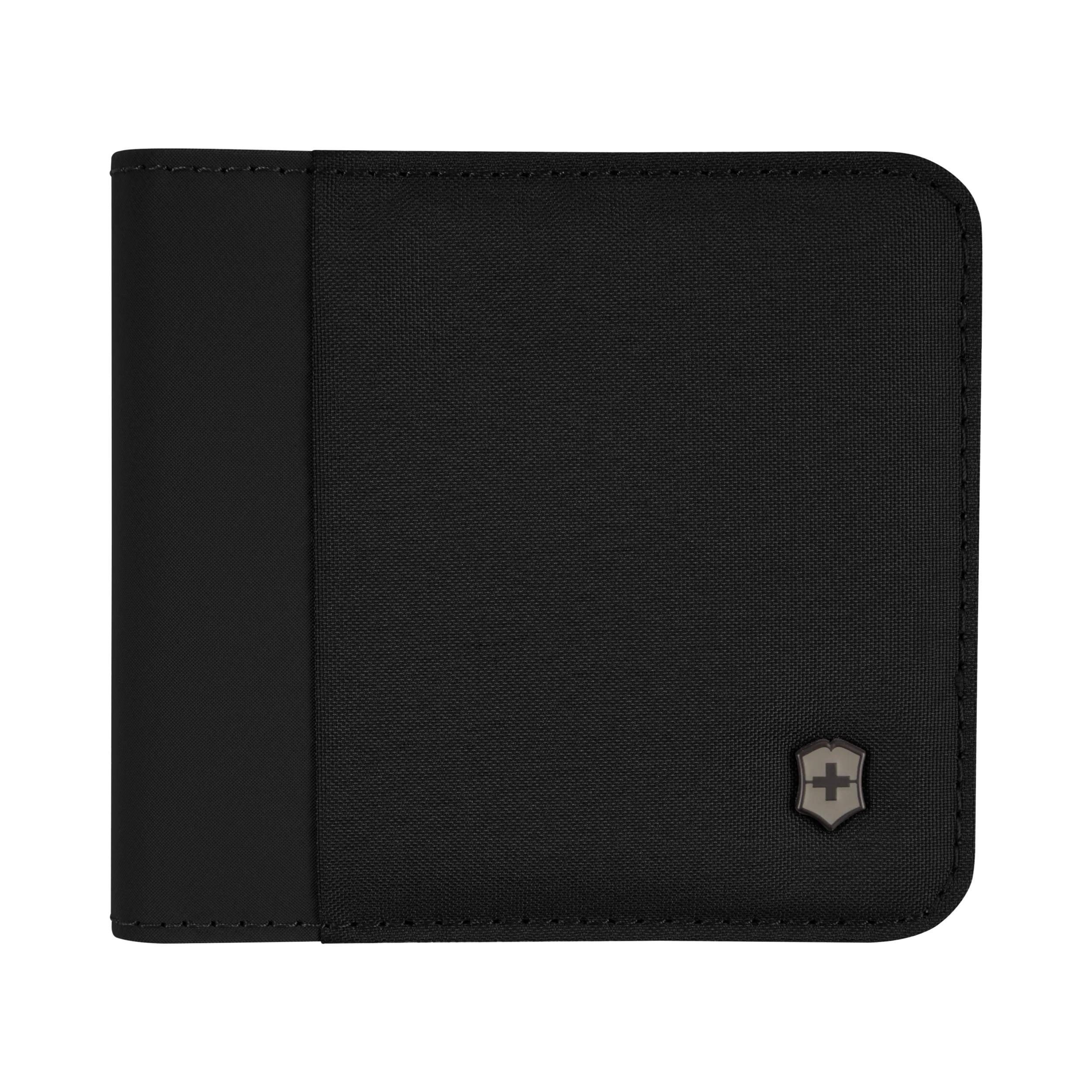 Victorinox Travel Essentials Bi-Fold Wallet in Black — front view