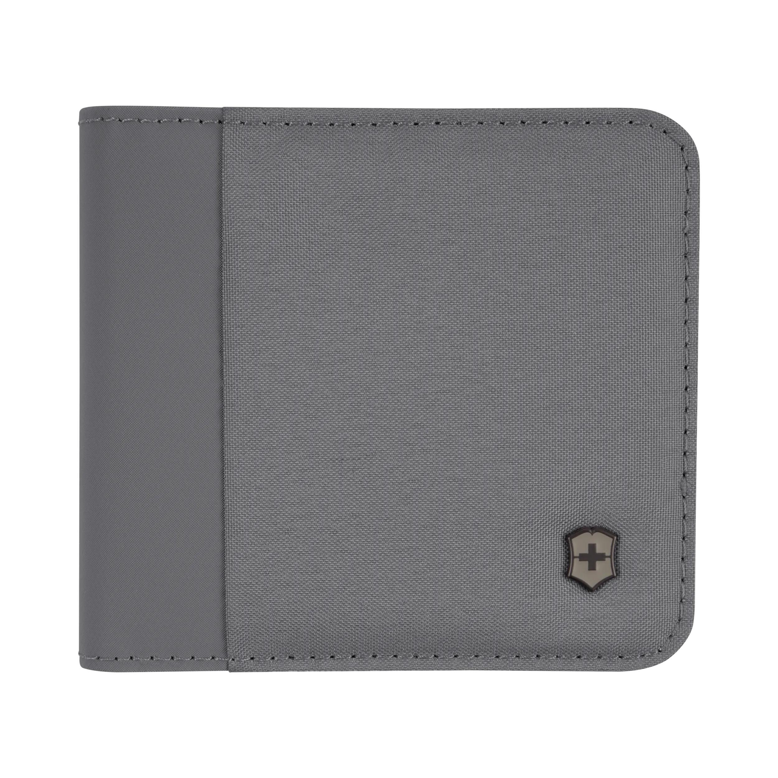 Victorinox Travel Essentials Bi-Fold Wallet in Gray — front view