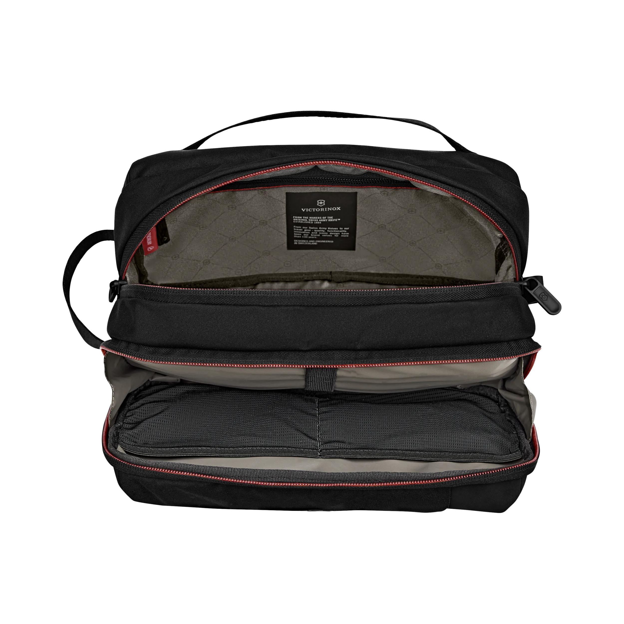 Victorinox Travel Essentials Toiletry Bag in Black — interior view