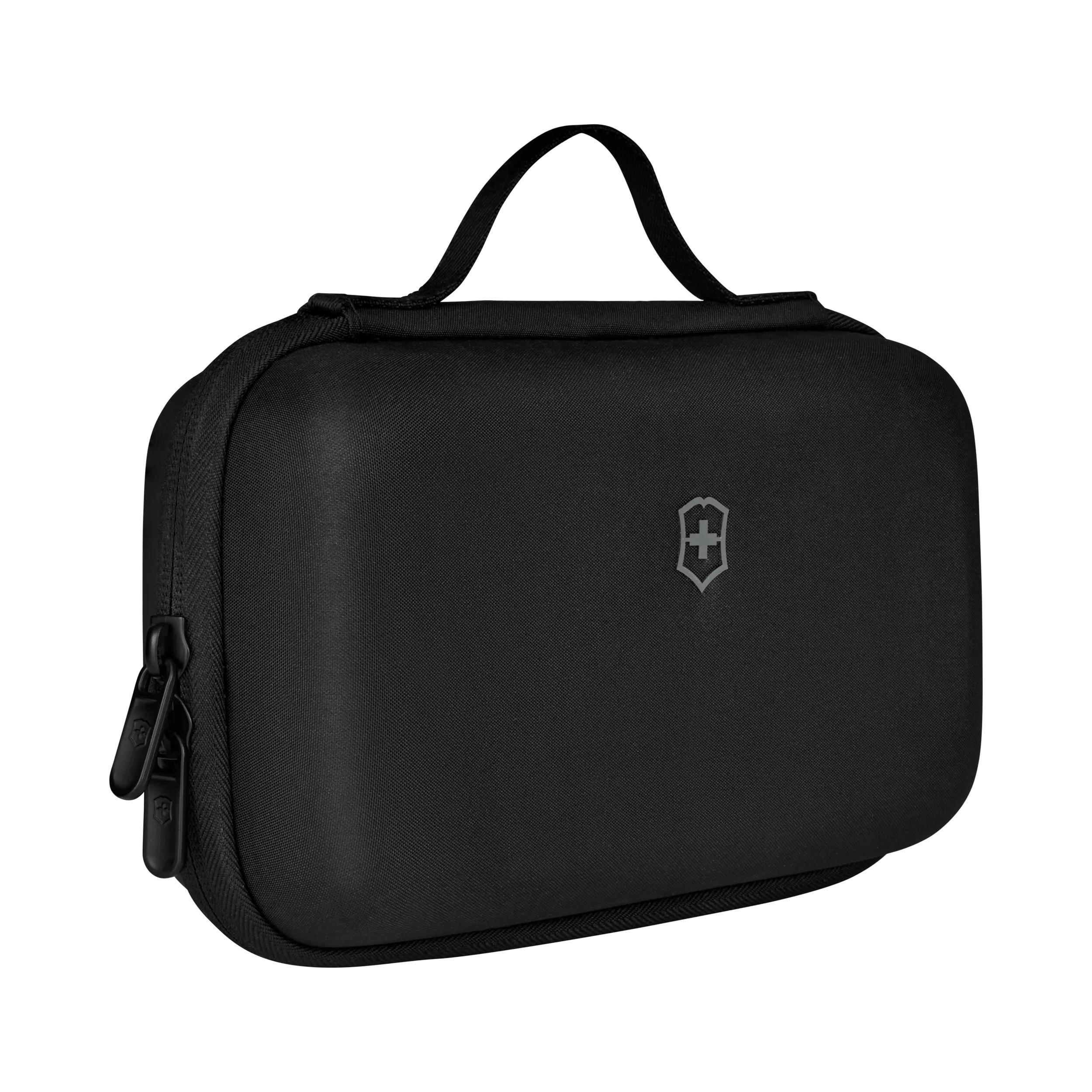 Victorinox Travel Essentials Tech Pouch in Black — angle view 2