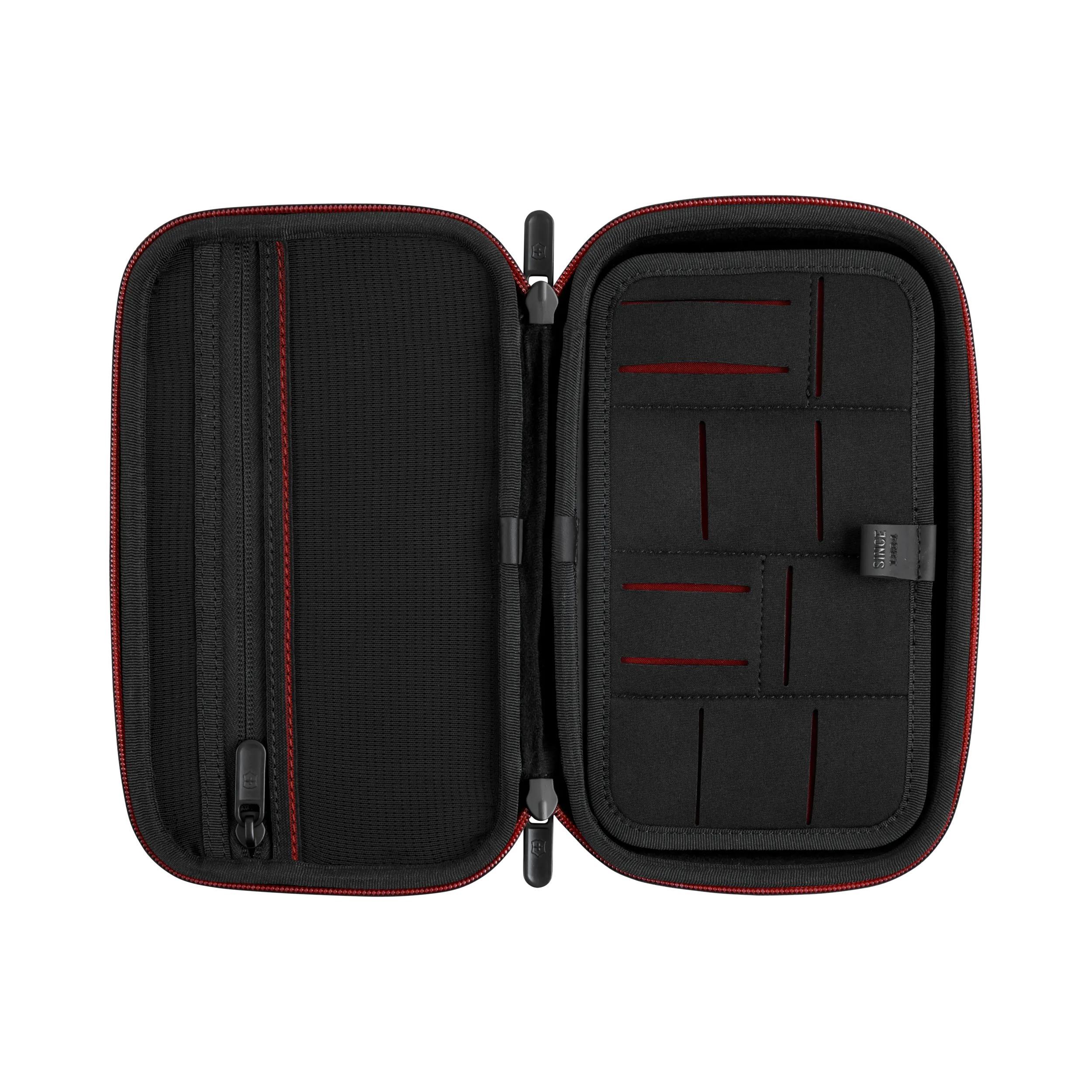 Victorinox Travel Essentials Tech Pouch in Black — interior view