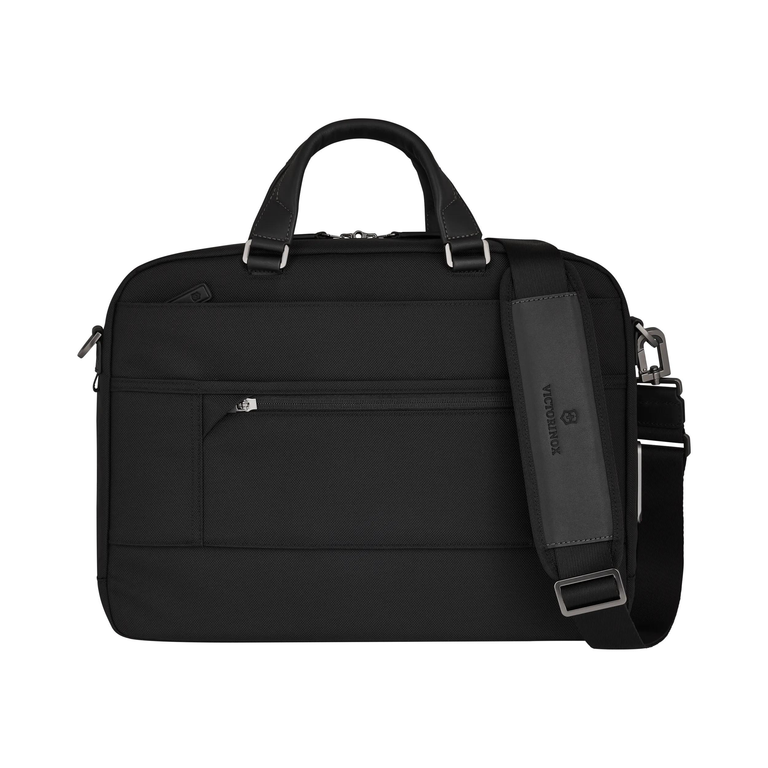 Victorinox Mythic Compact Briefcase in Black — back view