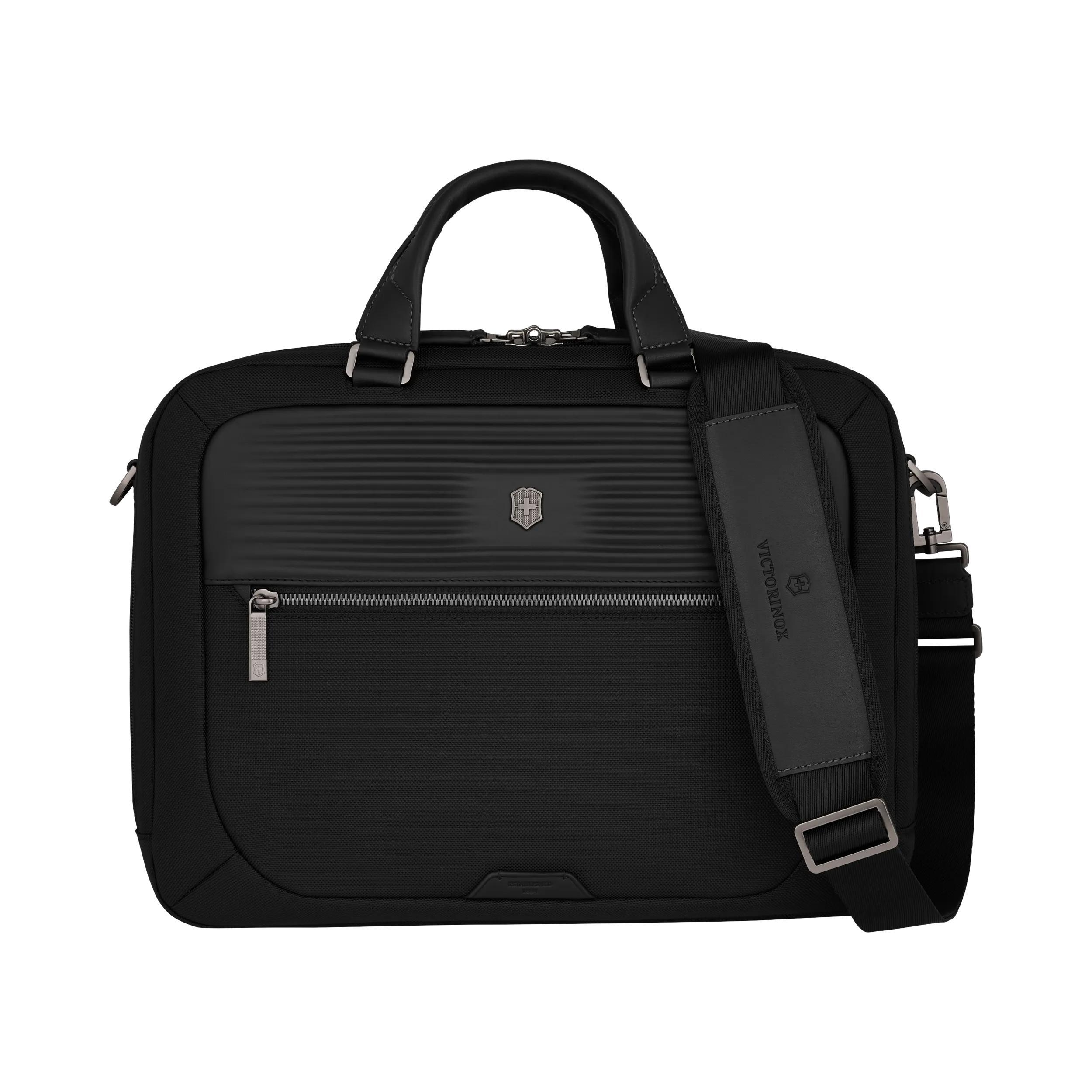 Victorinox Mythic Compact Briefcase in Black — front view